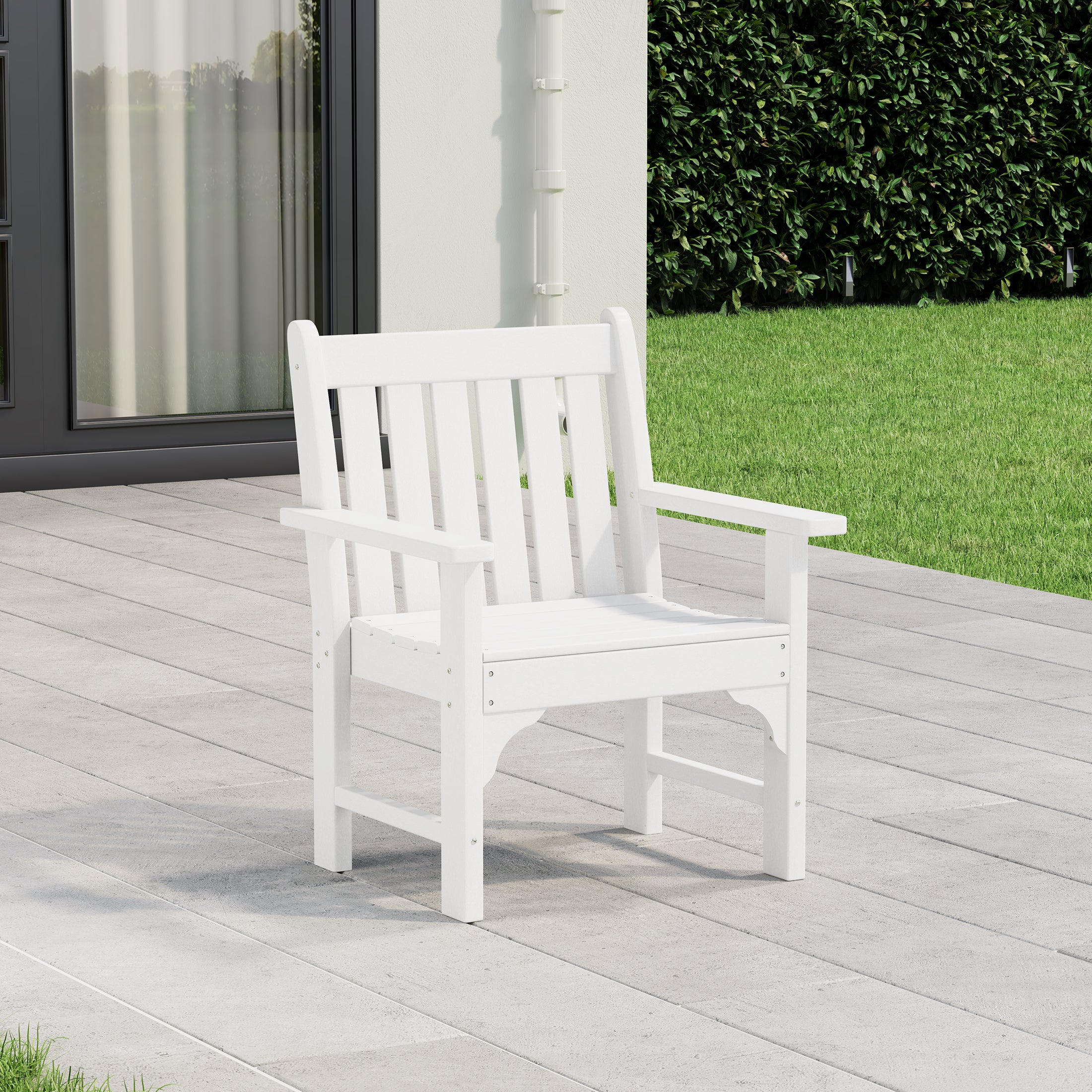 Paradise Outdoor Patio HDPE Garden Dining Arm Chair