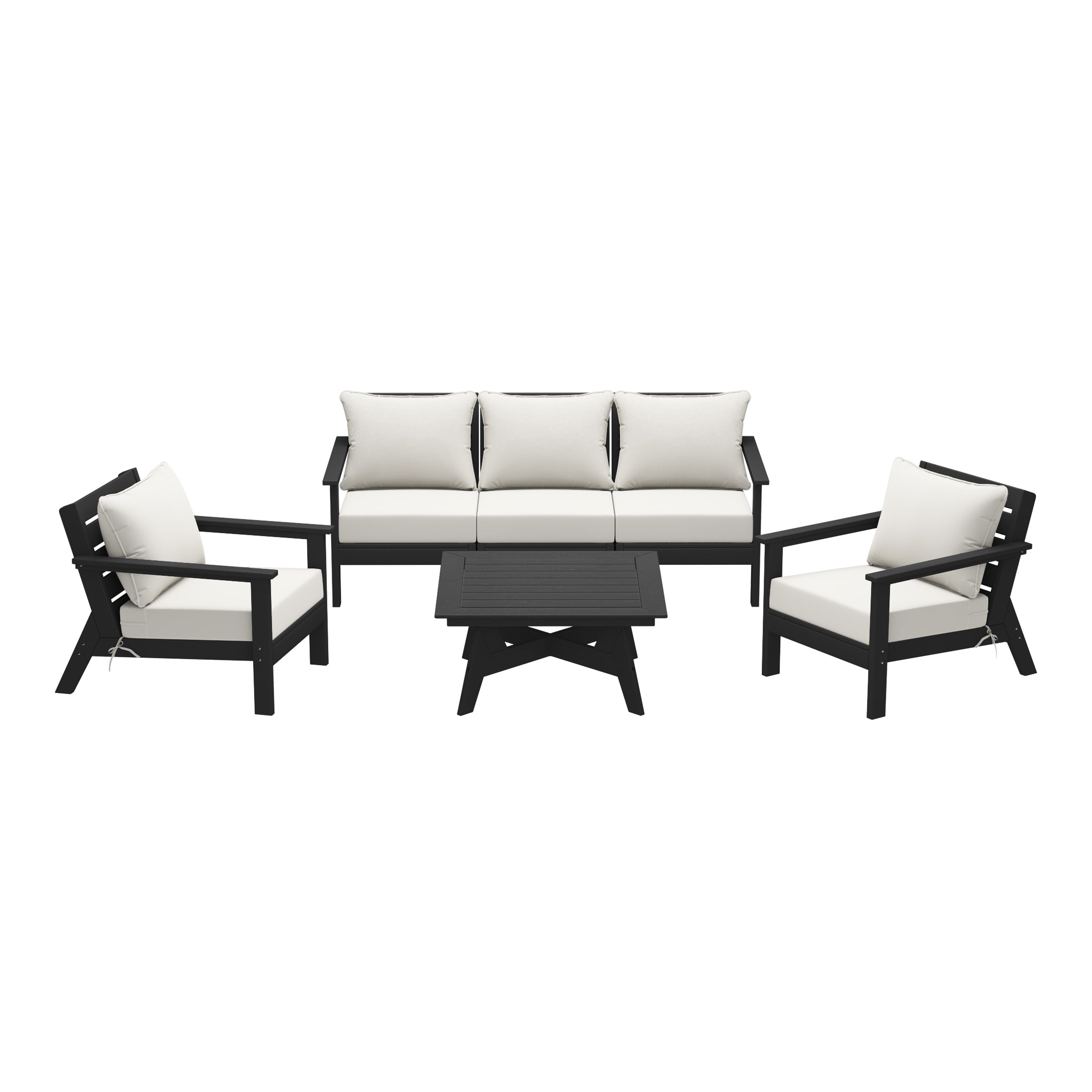 Portsmouth Outdoor 6-Piece Modular Sectional Patio Furniture Sofa Set