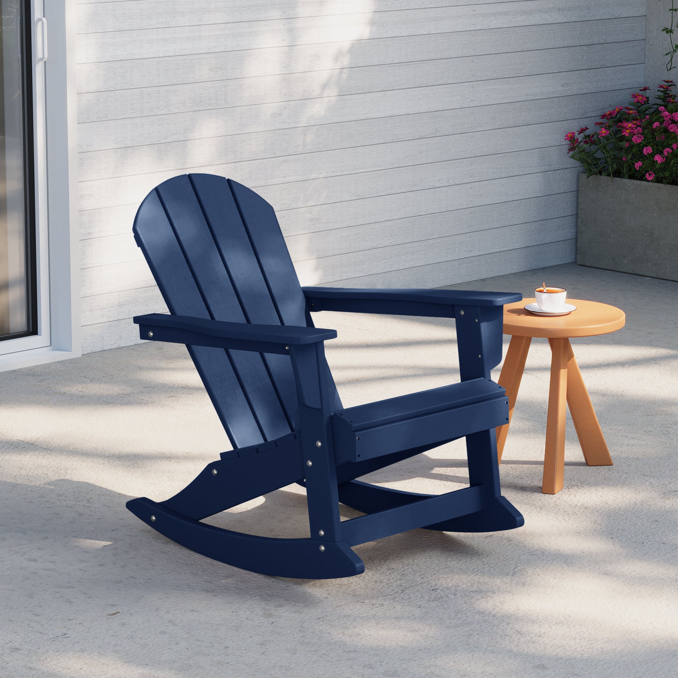 Paradise Westintrends Outdoor / Patio Poly Adirondack rocking chair