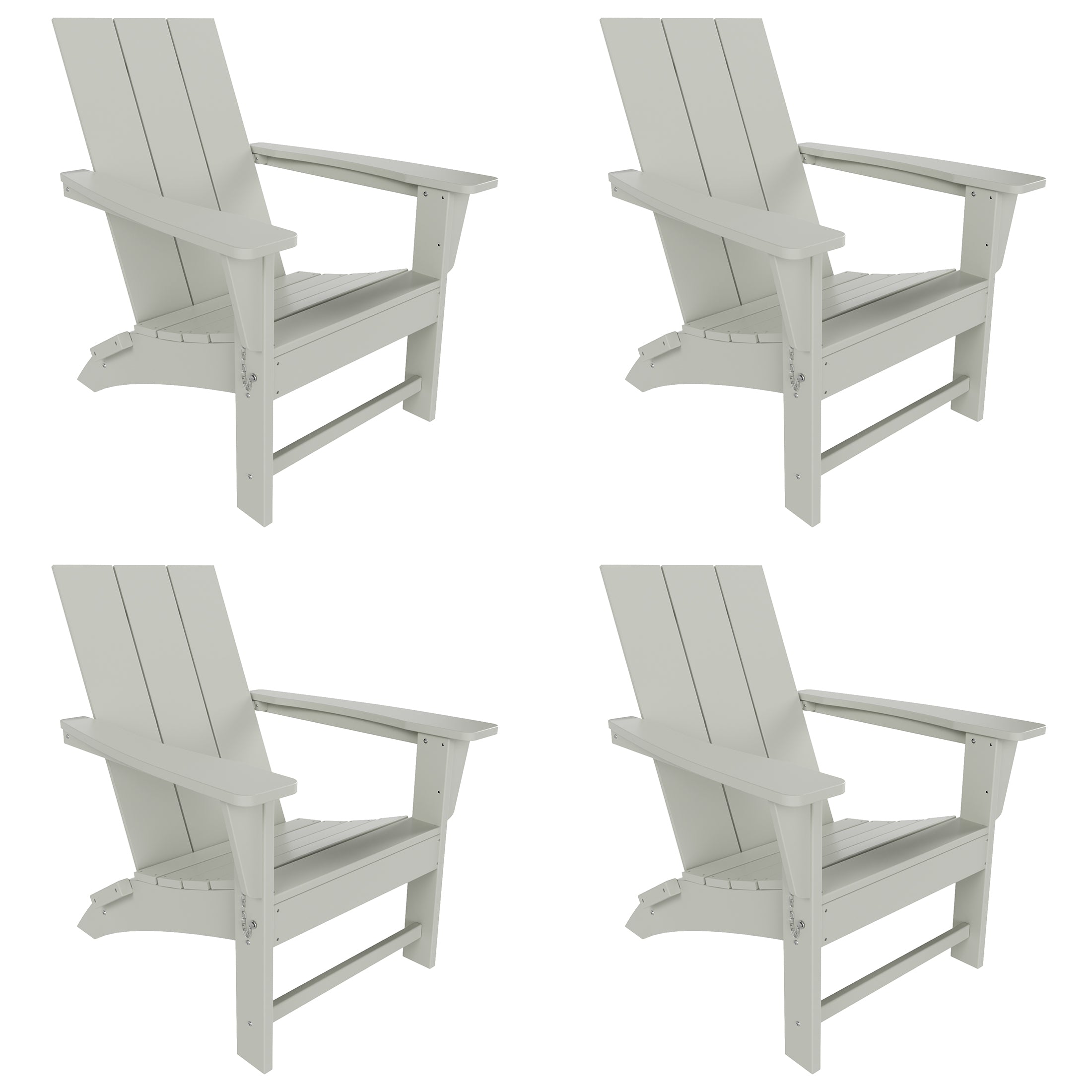 Palms Westintrends Modern Outdoor Folding Adirondack Chair (Set of 4)