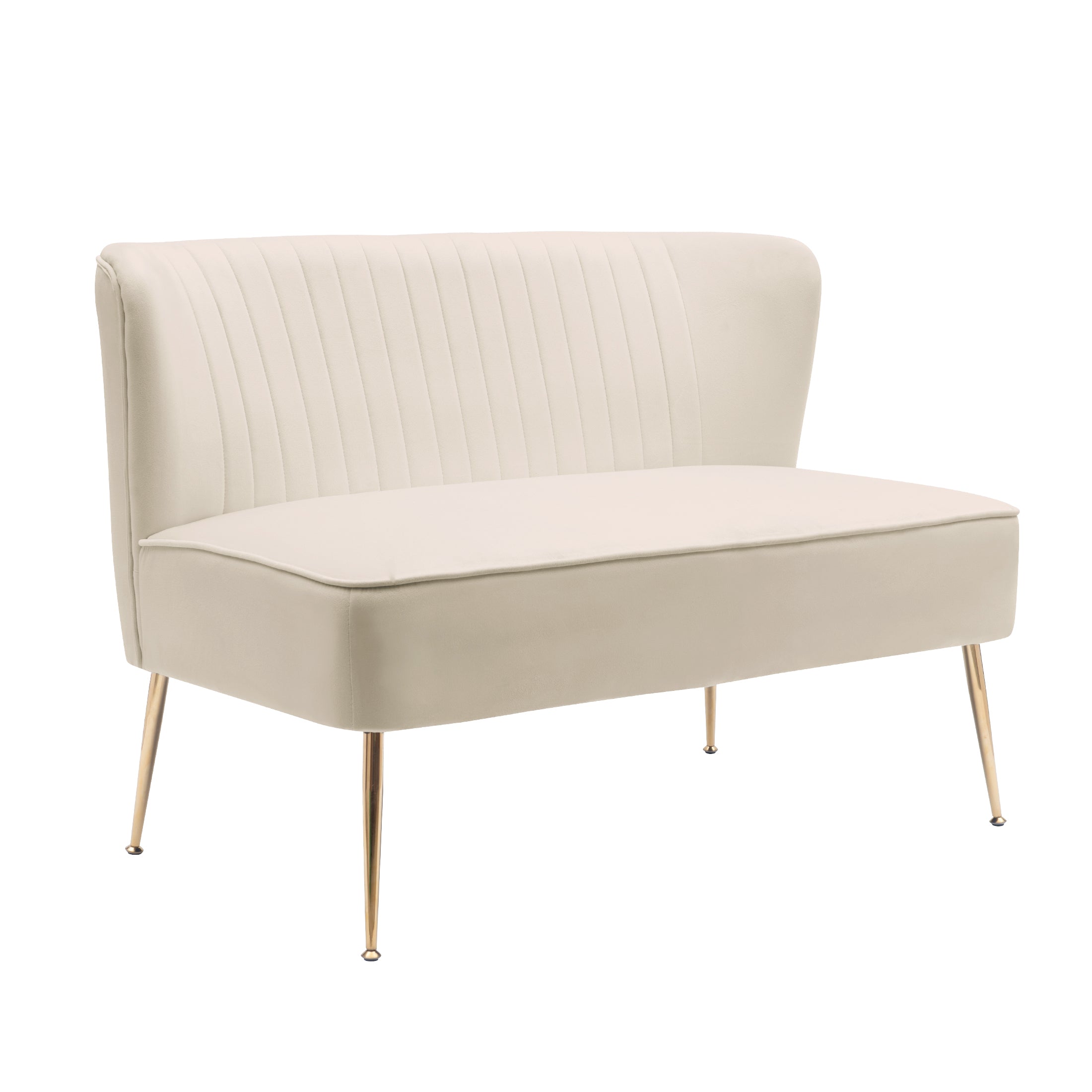 Alaia 46" Wide Upholstered Velvet Love Seat Sofa