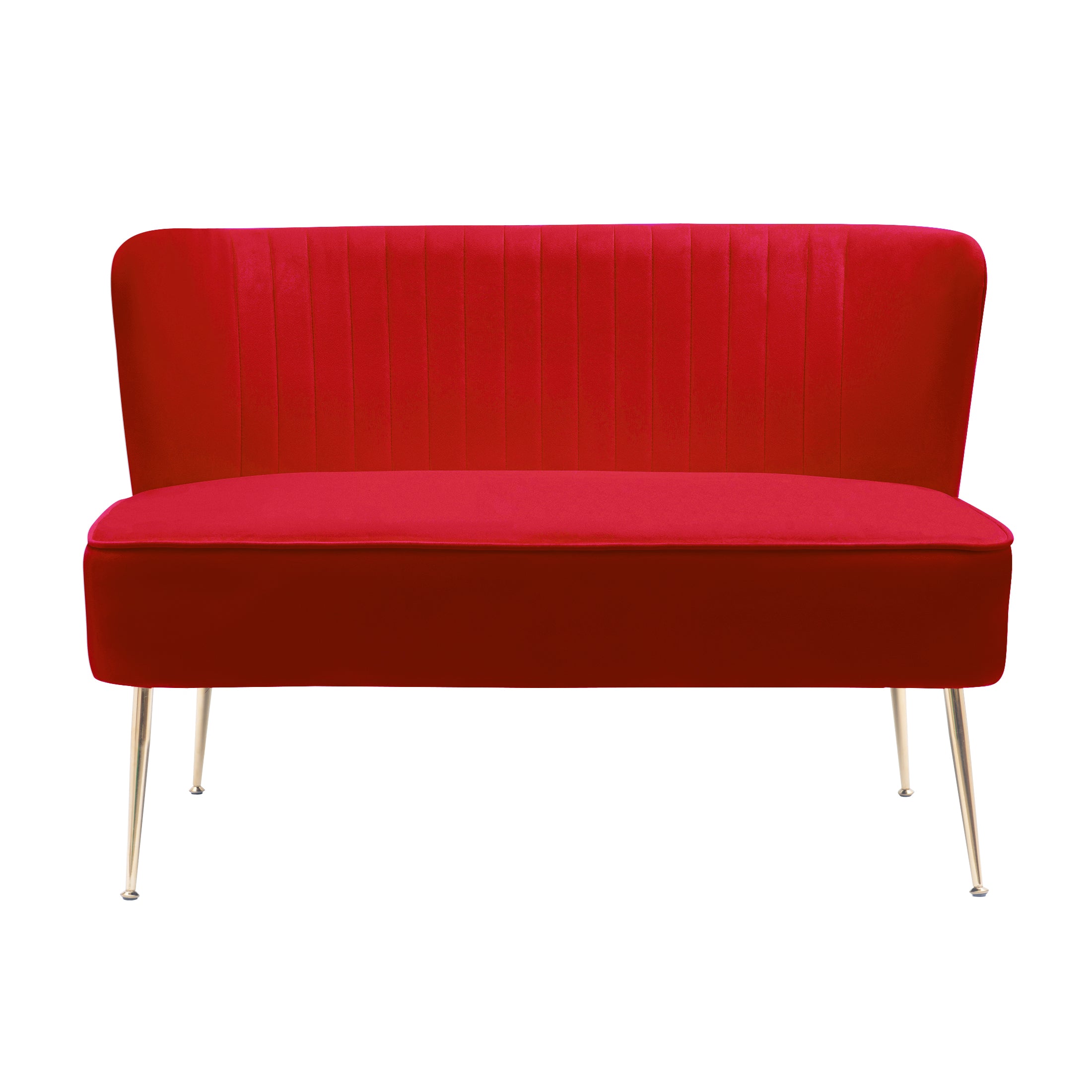 Alaia Mid Century Modern Upholstered Tufted Velvet Loveseat Sofa and 25