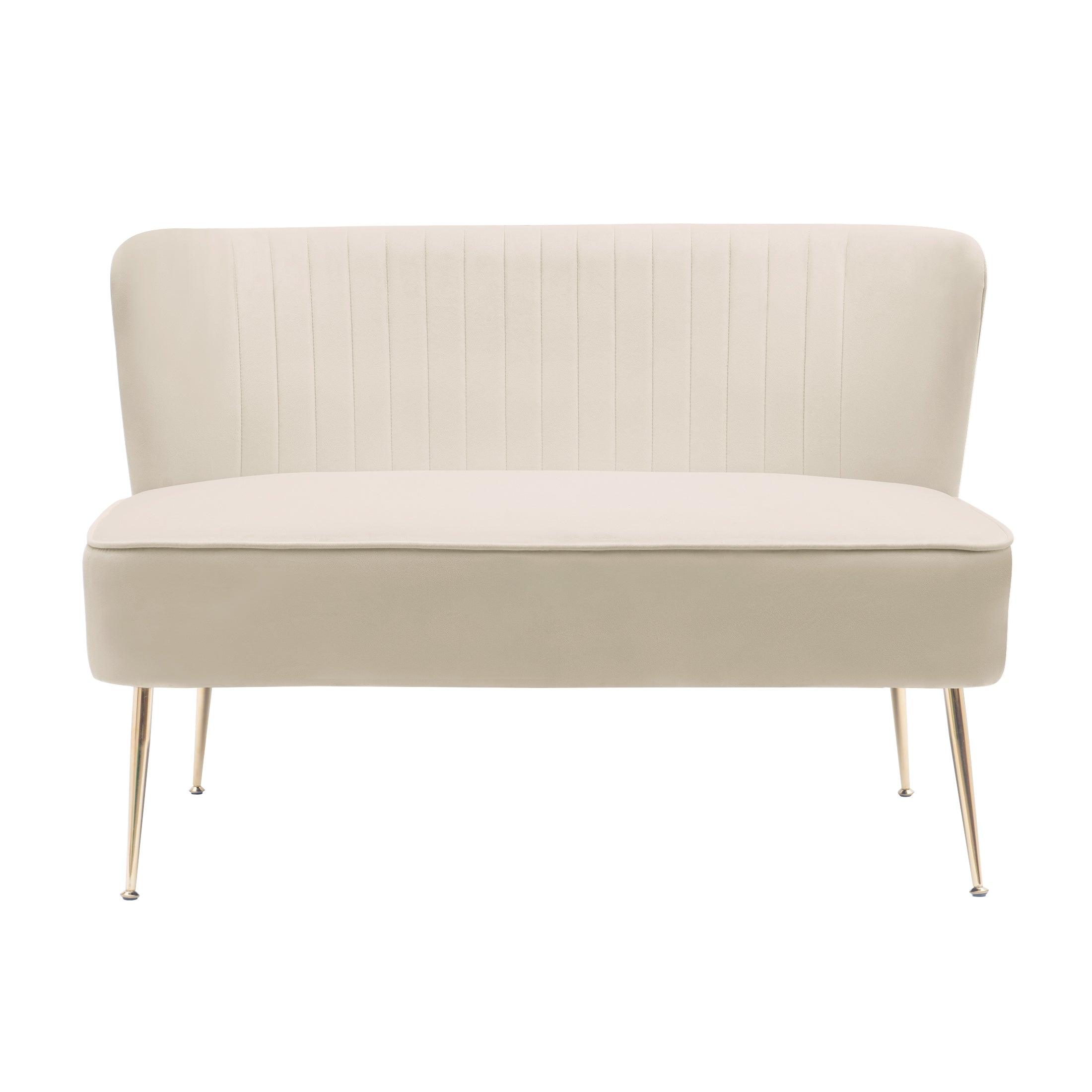 Alaia Mid Century Modern Upholstered Tufted Velvet Loveseat Sofa and 25