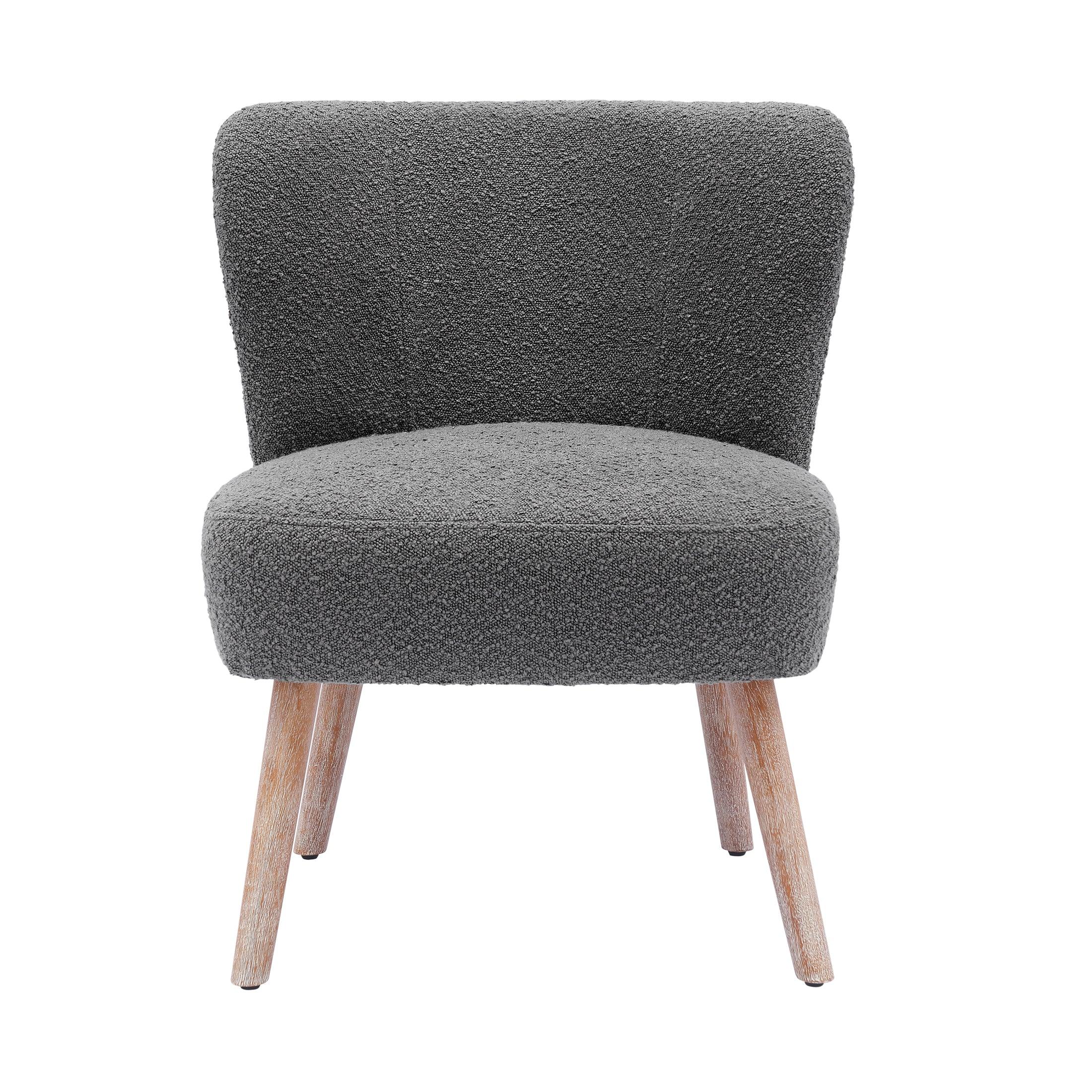 Amélie 25" Wide Upholstered Boucle Fabric Accent Chair - Costaelm