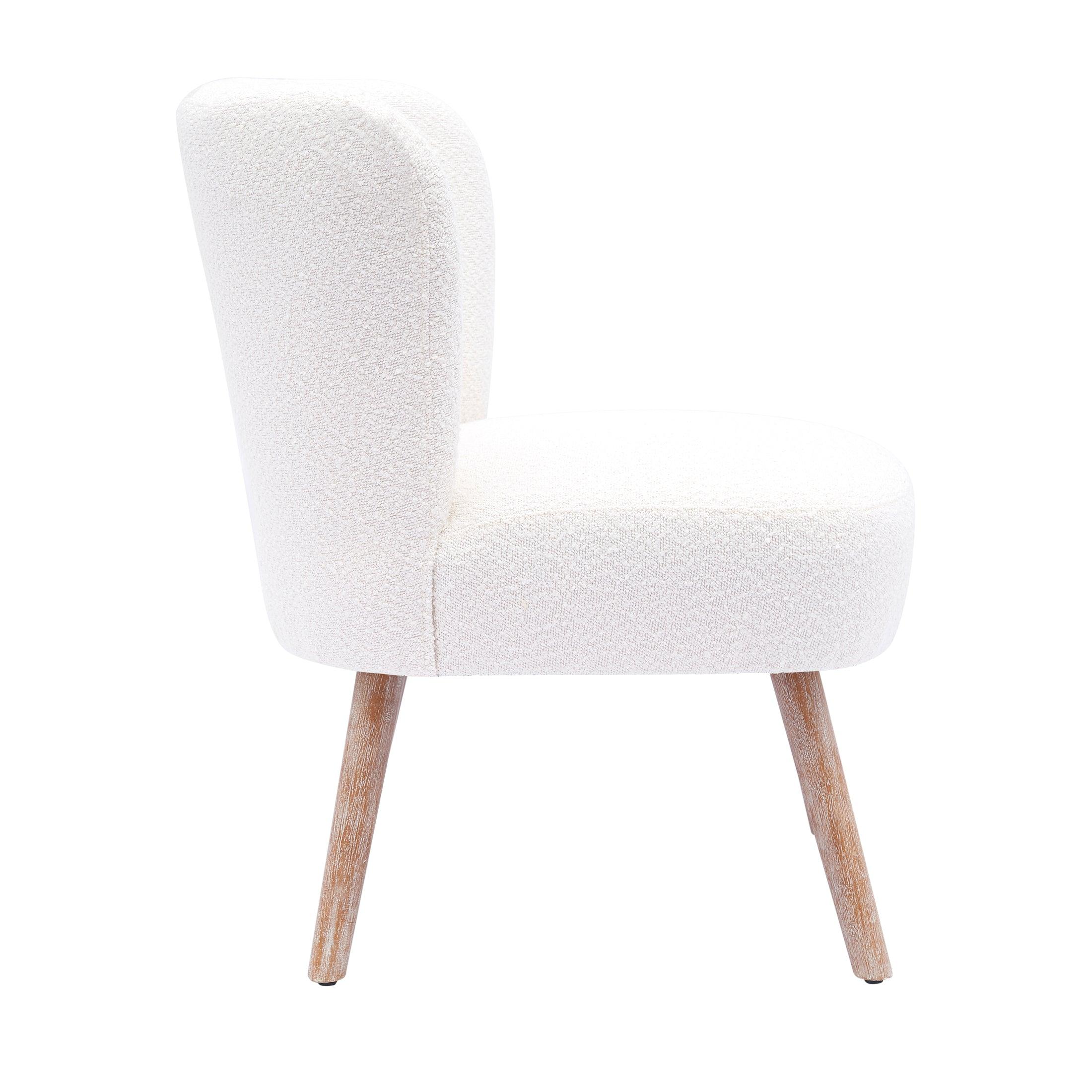 Amélie 25" Wide Upholstered Boucle Fabric Accent Chair - Costaelm