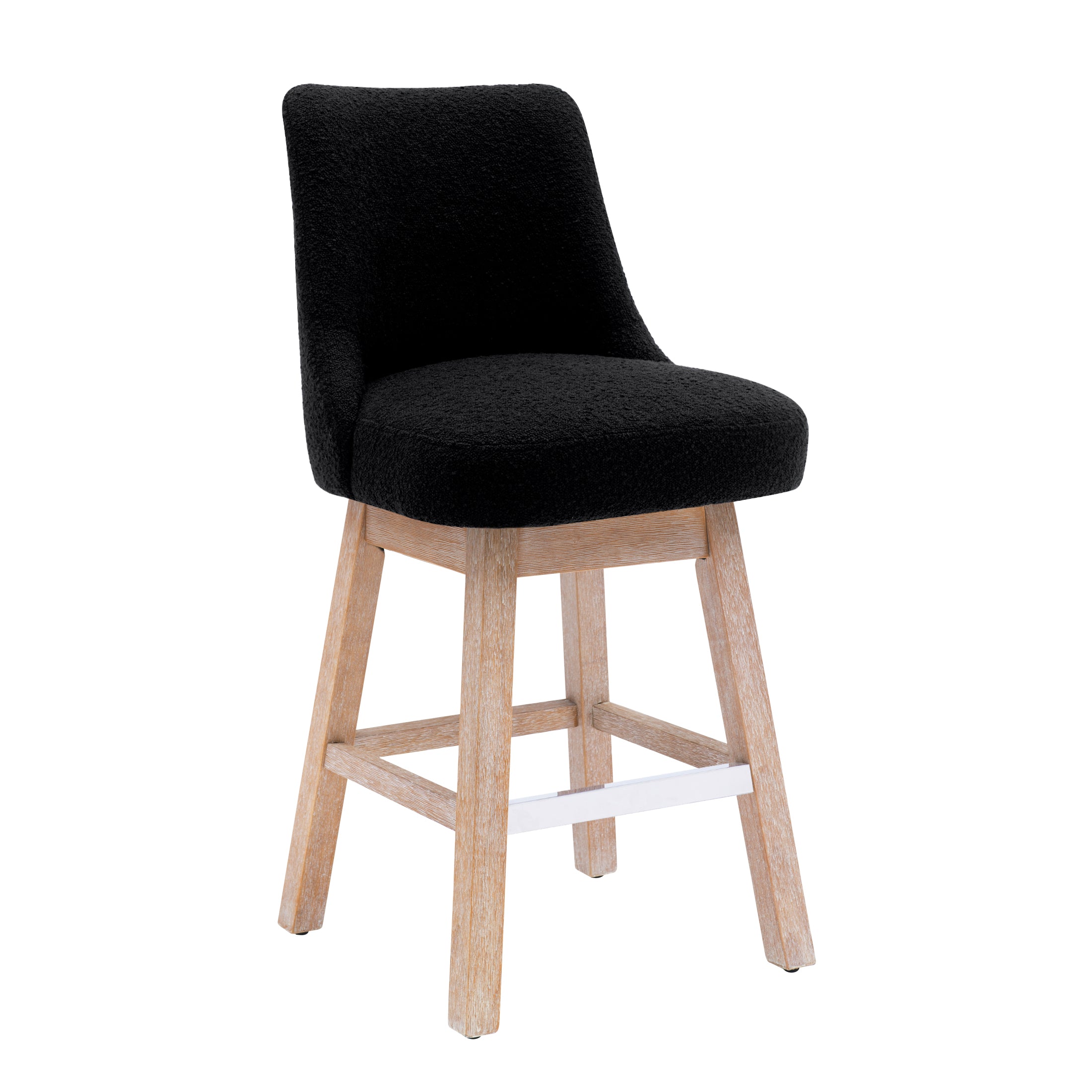 Amélie 26" Upholstered Swivel Counter Height Bar Stool