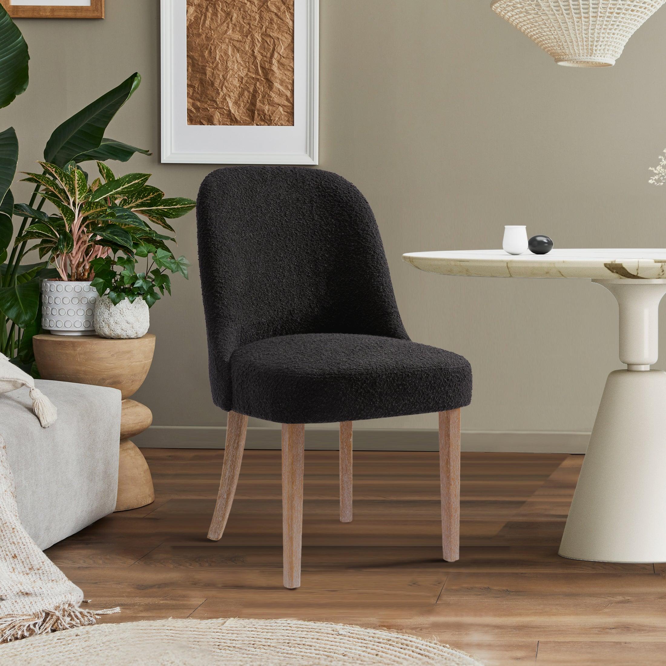 Amélie Mid-Century Modern Boucle Dining Chair - Costaelm