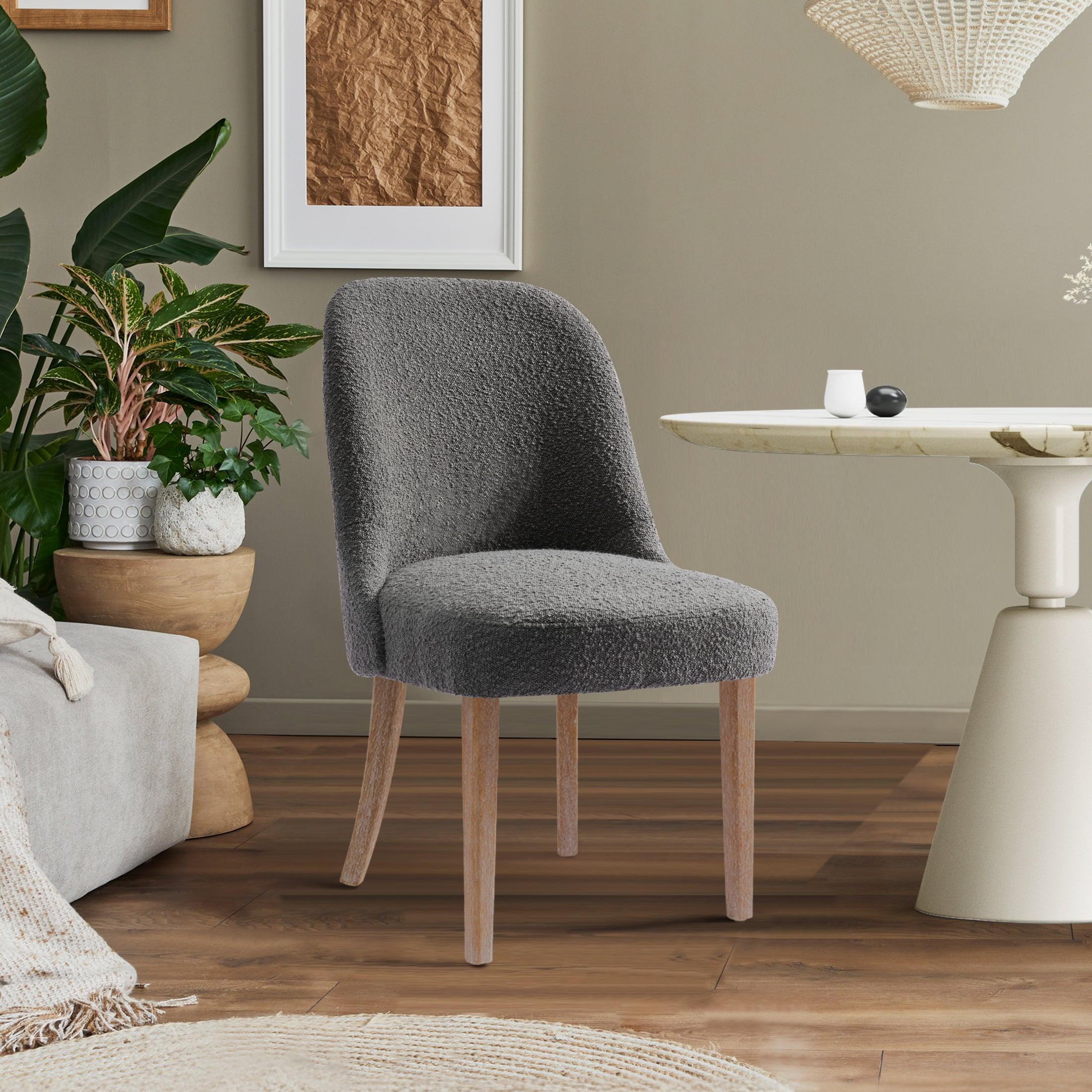 Amélie Mid-Century Modern Boucle Dining Chair - Costaelm