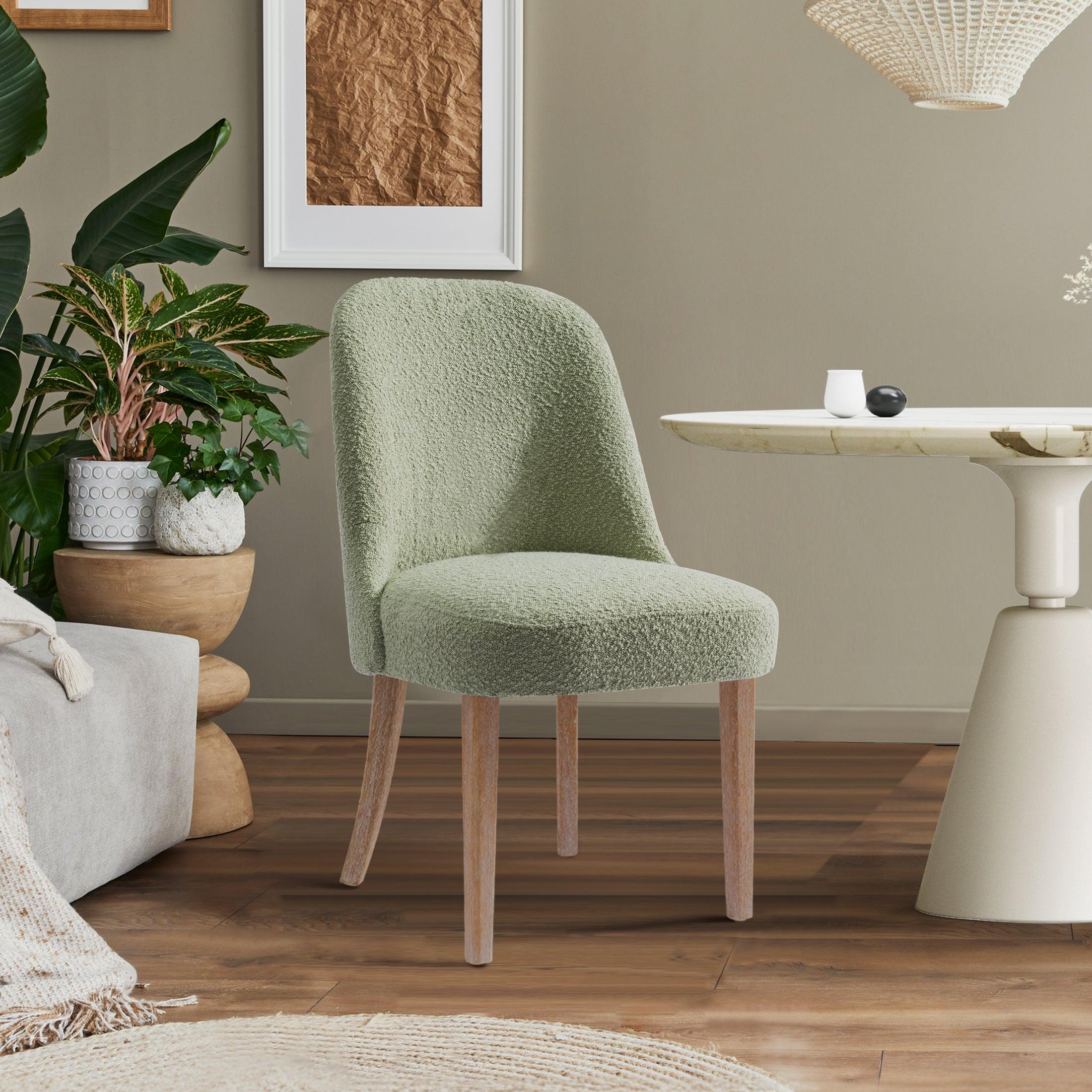 Amélie Mid-Century Modern Boucle Dining Chair - Costaelm