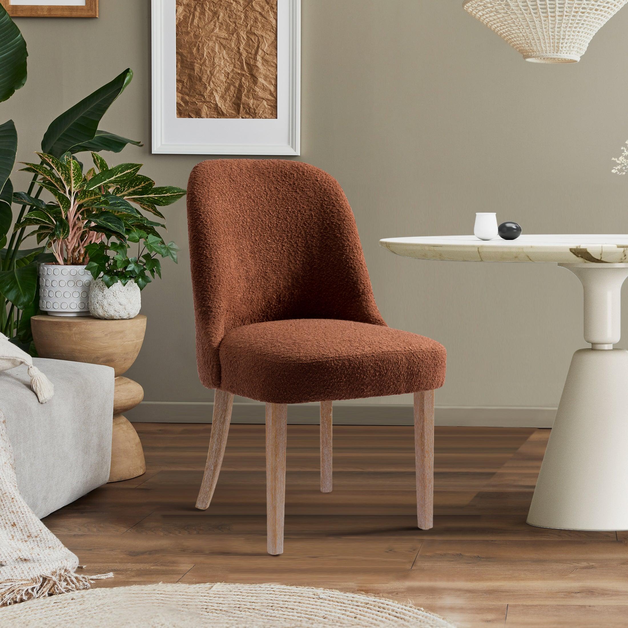 Amélie Mid-Century Modern Boucle Dining Chair - Costaelm