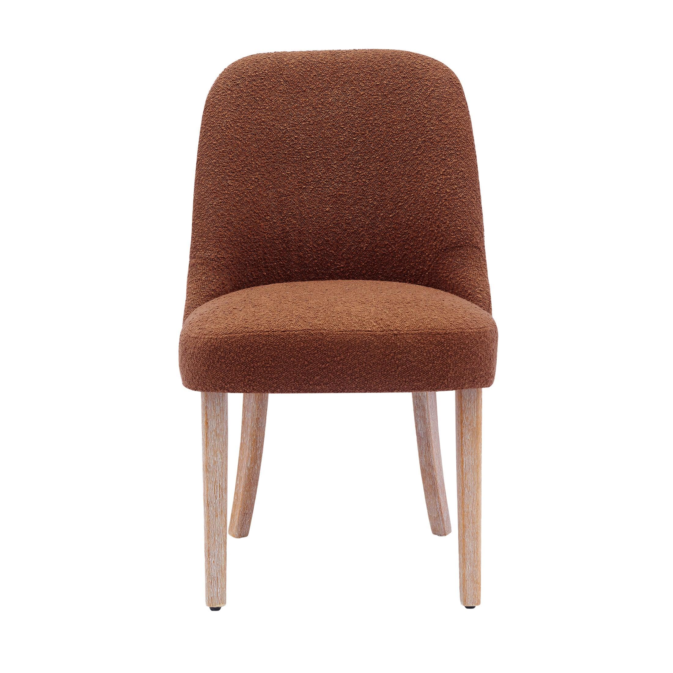 Amélie Mid-Century Modern Boucle Dining Chair - Costaelm