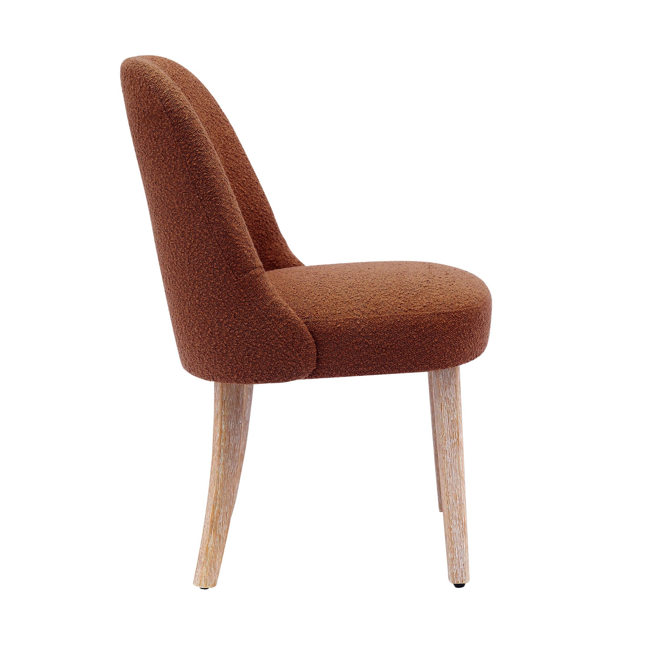 Amélie Mid-Century Modern Boucle Dining Chair - Costaelm