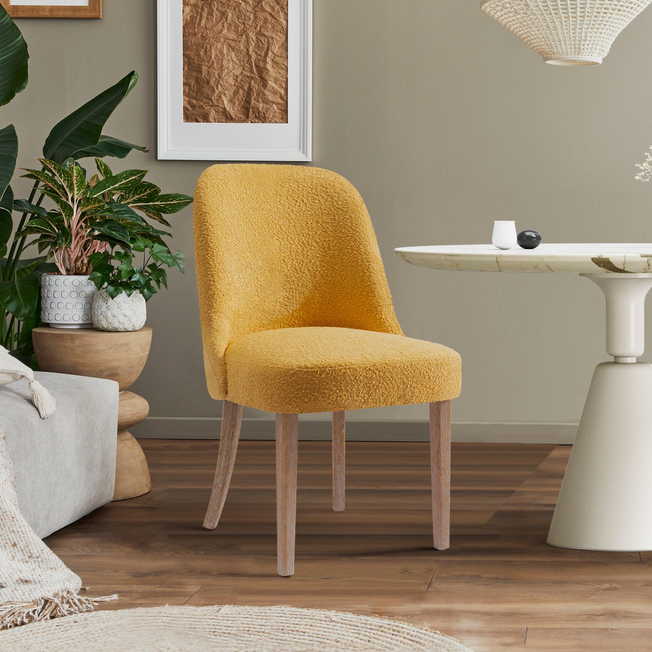 Amélie Mid-Century Modern Boucle Dining Chair - Costaelm