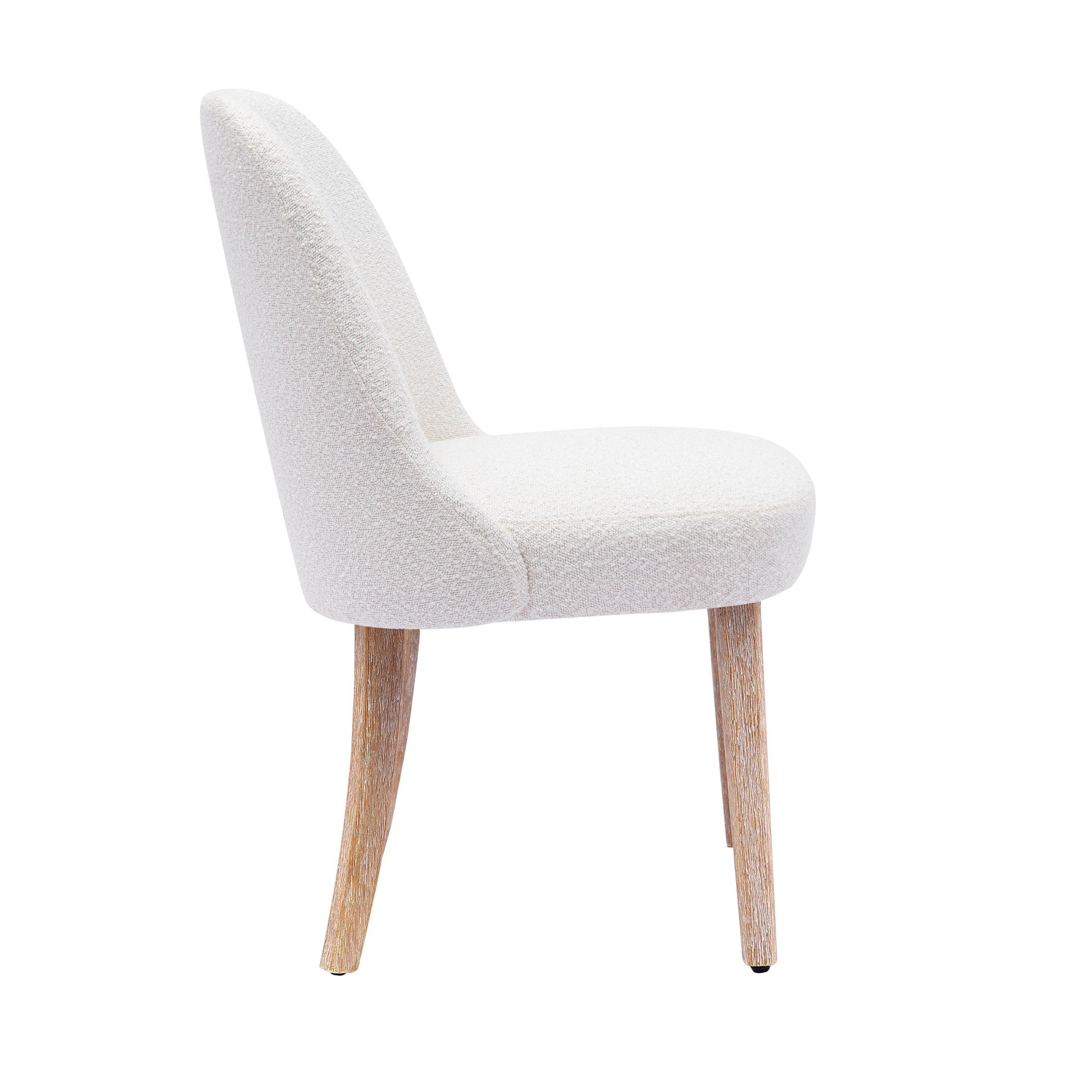 Amélie Mid-Century Modern Boucle Dining Chair - Costaelm