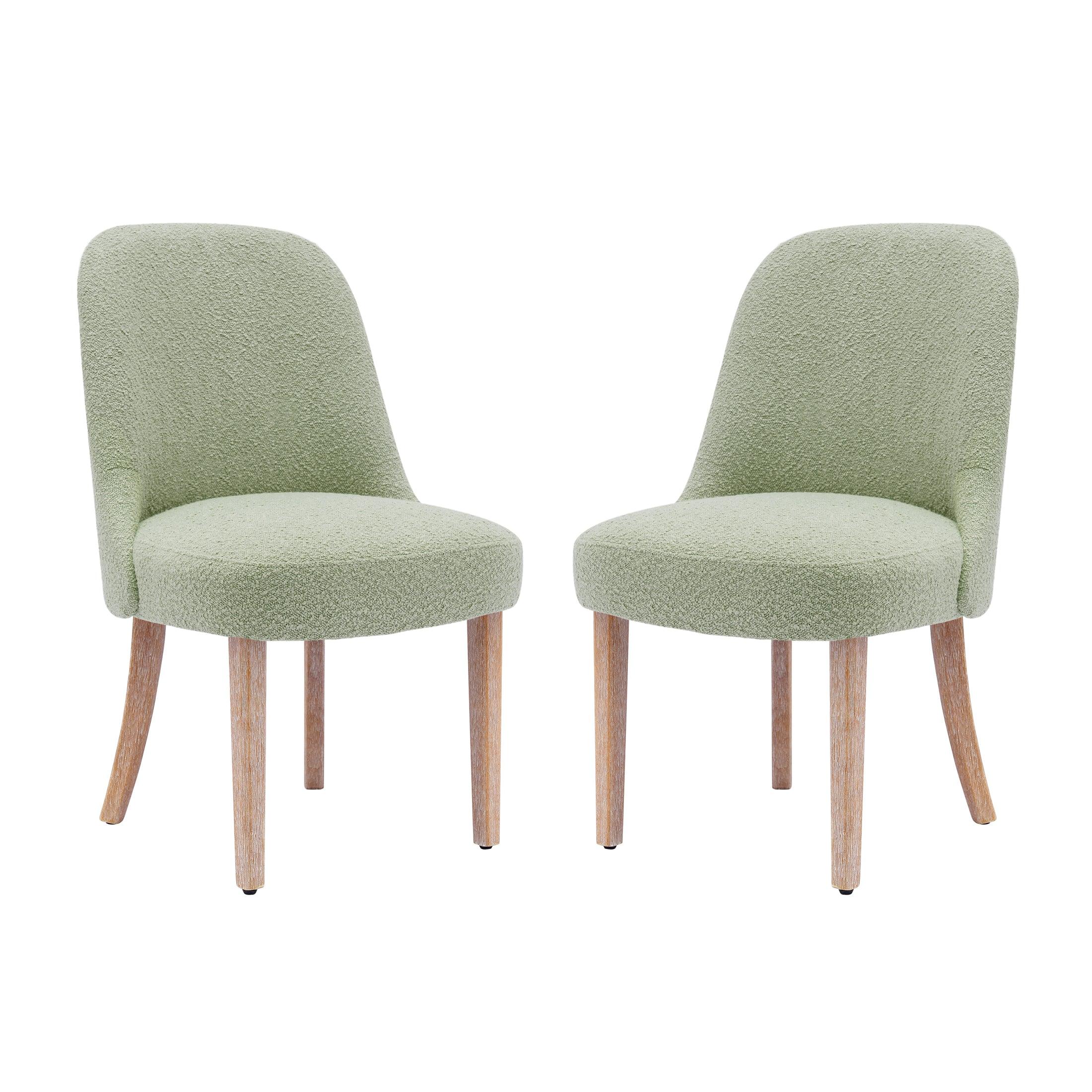 Amélie Mid-Century Modern Boucle Dining Chair (Set of 2) - Costaelm