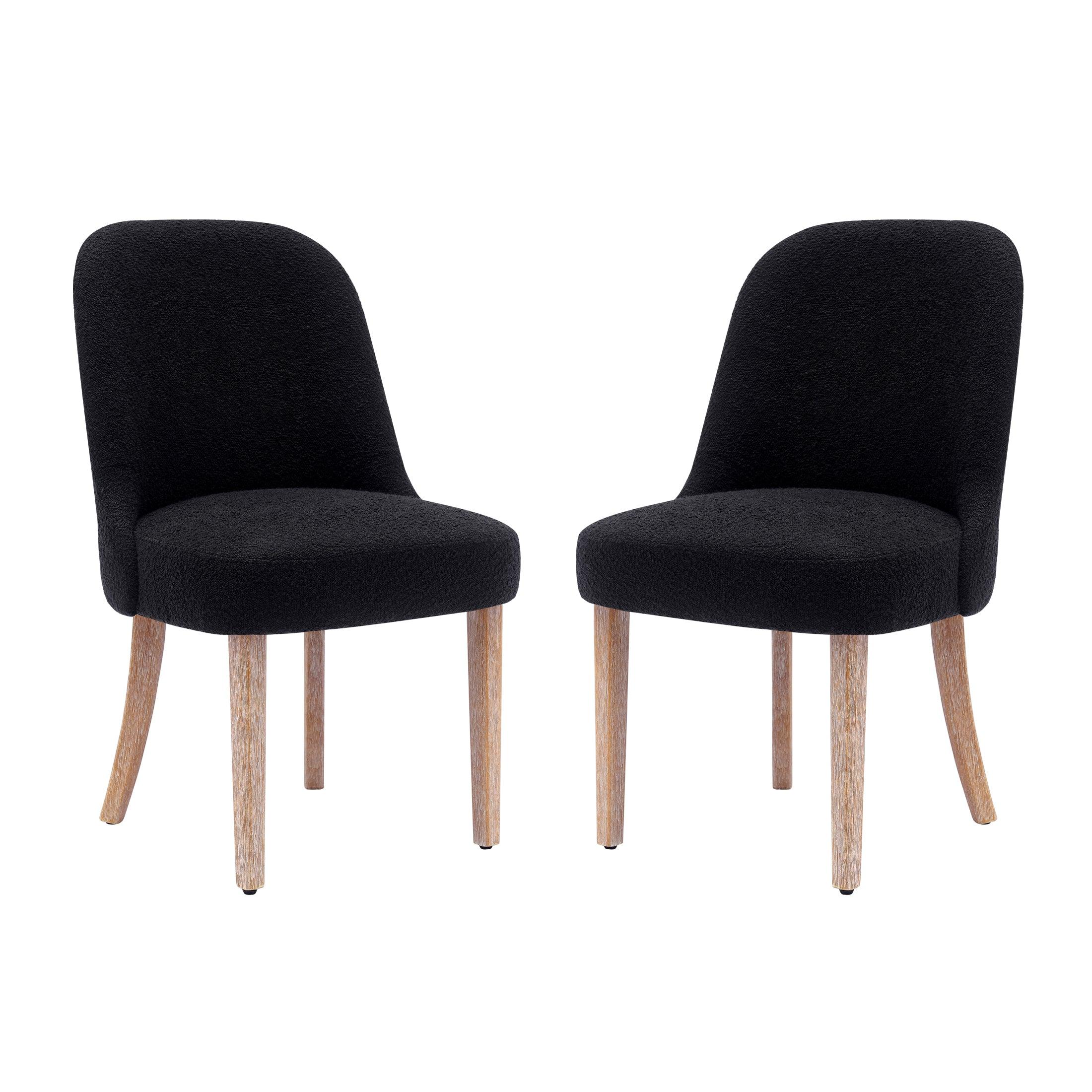 Amélie Mid-Century Modern Boucle Dining Chair (Set of 2) - Costaelm