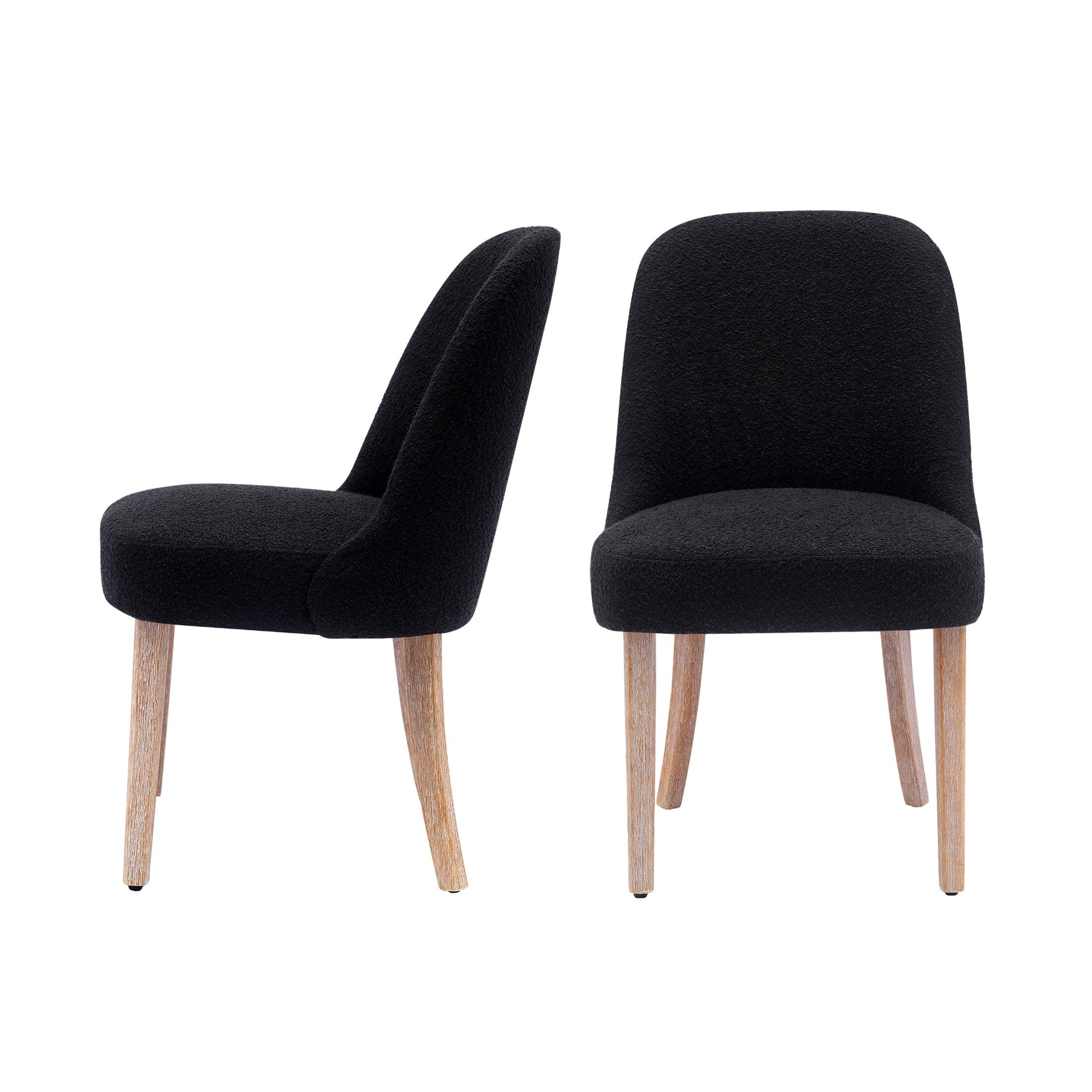 Amélie Mid-Century Modern Boucle Dining Chair (Set of 2) - Costaelm