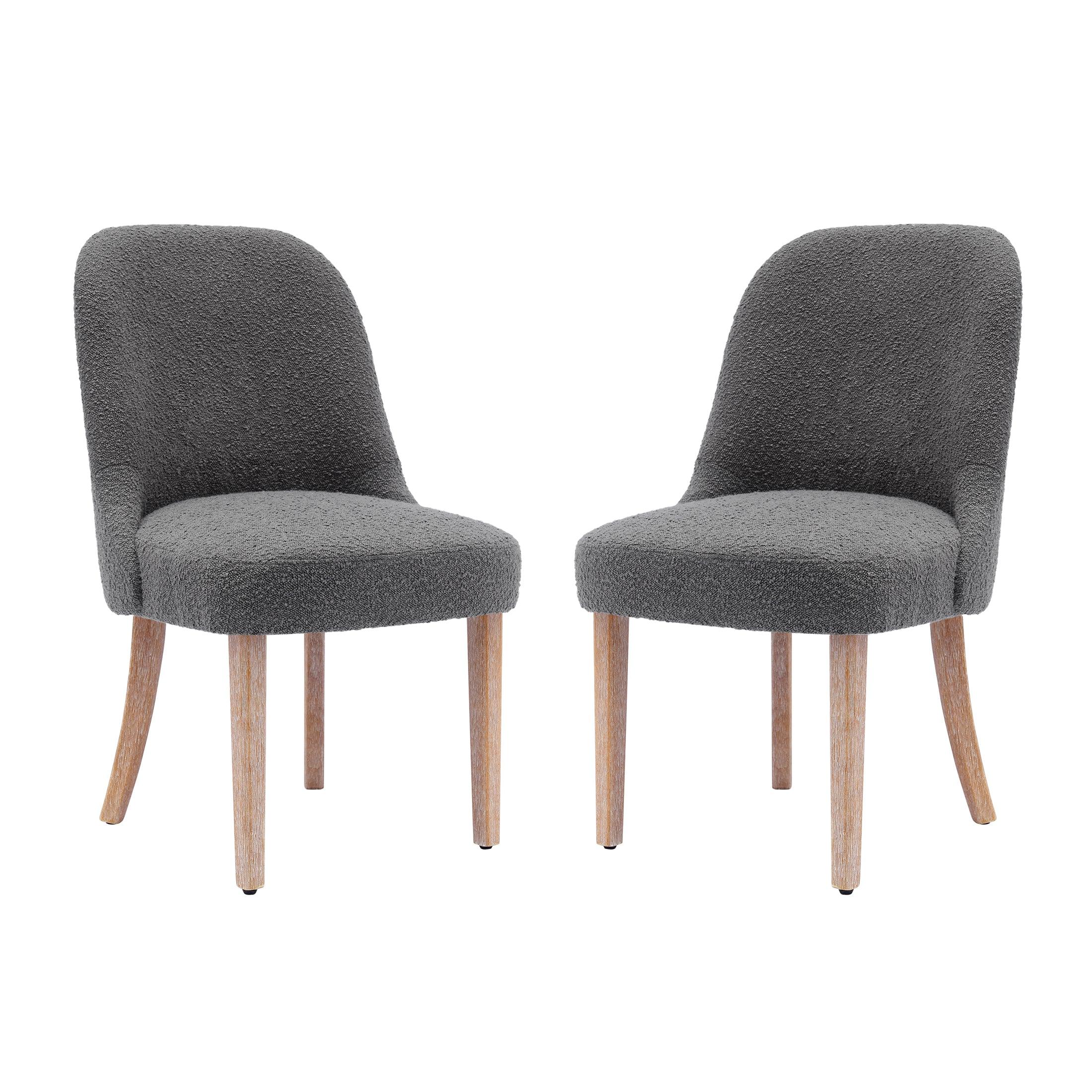 Amélie Mid-Century Modern Boucle Dining Chair (Set of 2) - Costaelm