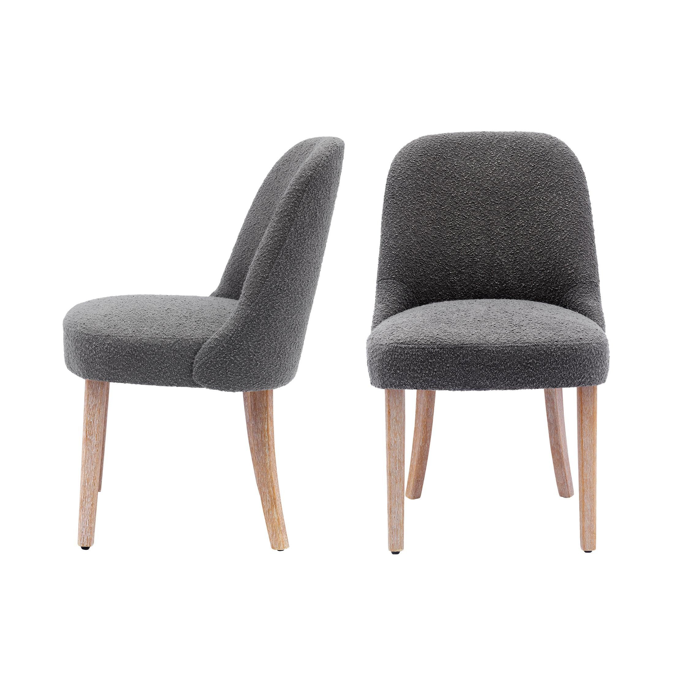 Amélie Mid-Century Modern Boucle Dining Chair (Set of 2) - Costaelm