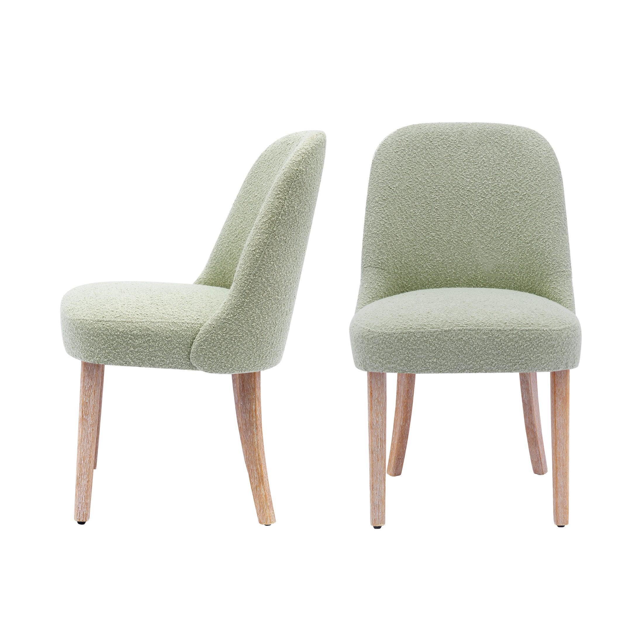 Amélie Mid-Century Modern Boucle Dining Chair (Set of 2) - Costaelm