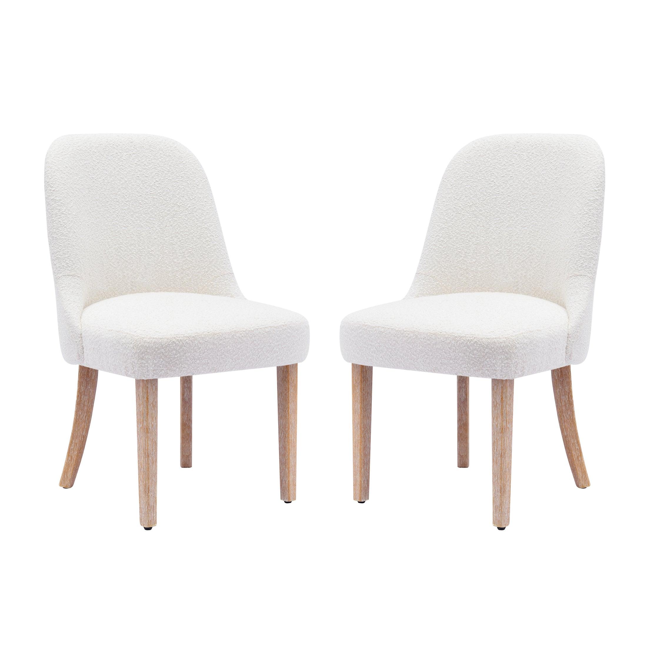 Amélie Mid-Century Modern Boucle Dining Chair (Set of 2) - Costaelm