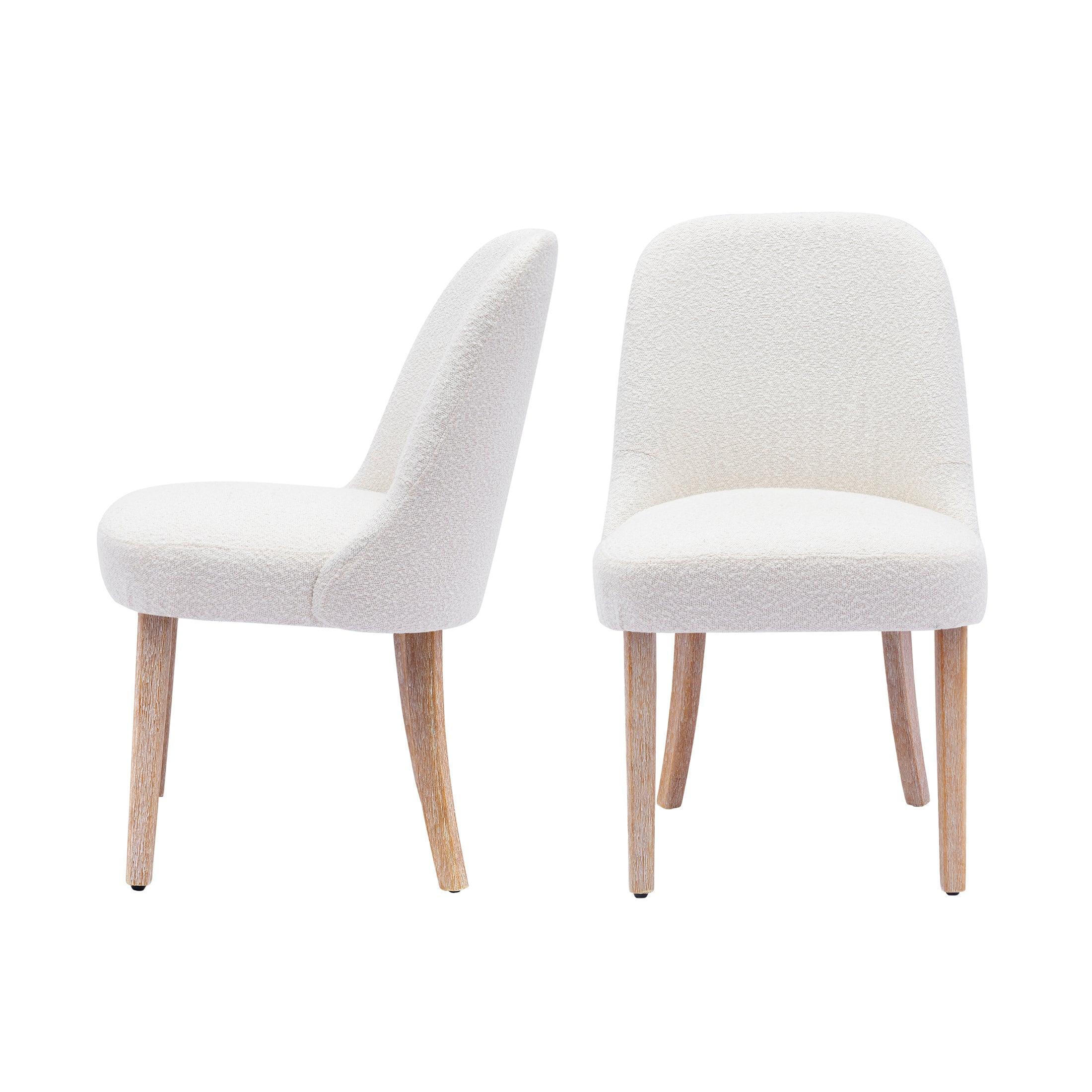 Amélie Mid-Century Modern Boucle Dining Chair (Set of 2) - Costaelm