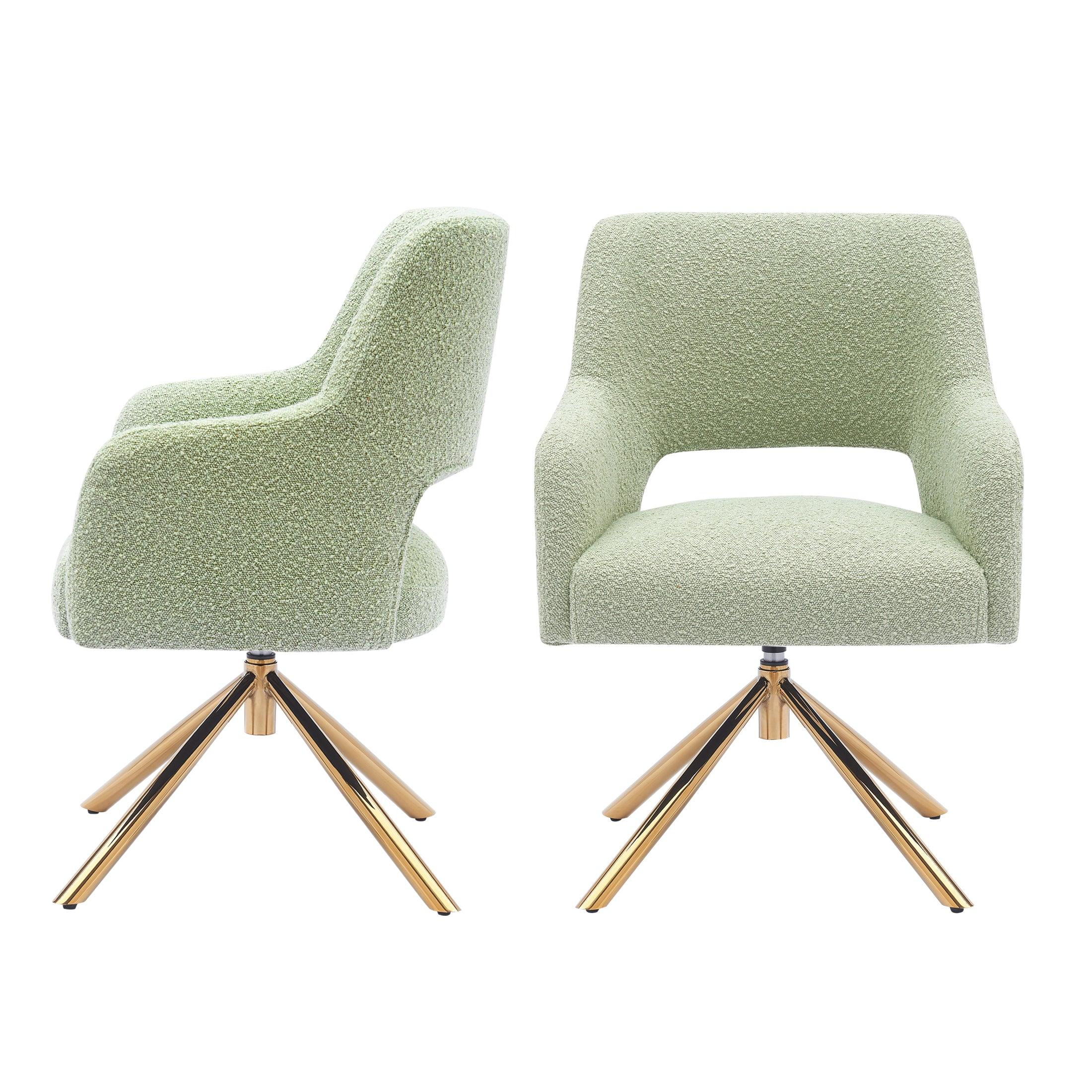 Amélie Mid-Century Modern Wide Boucle Swivel Accent Chair (Set of 2) - Costaelm