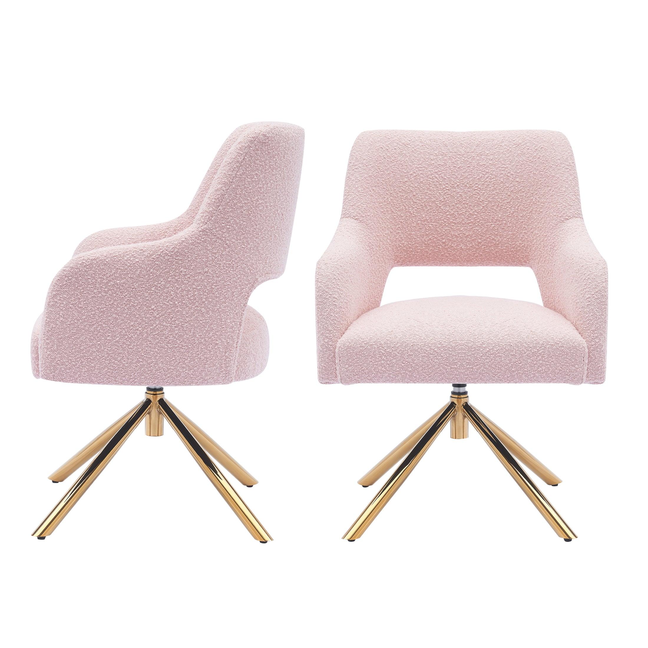 Amélie Mid-Century Modern Wide Boucle Swivel Accent Chair (Set of 2) - Costaelm