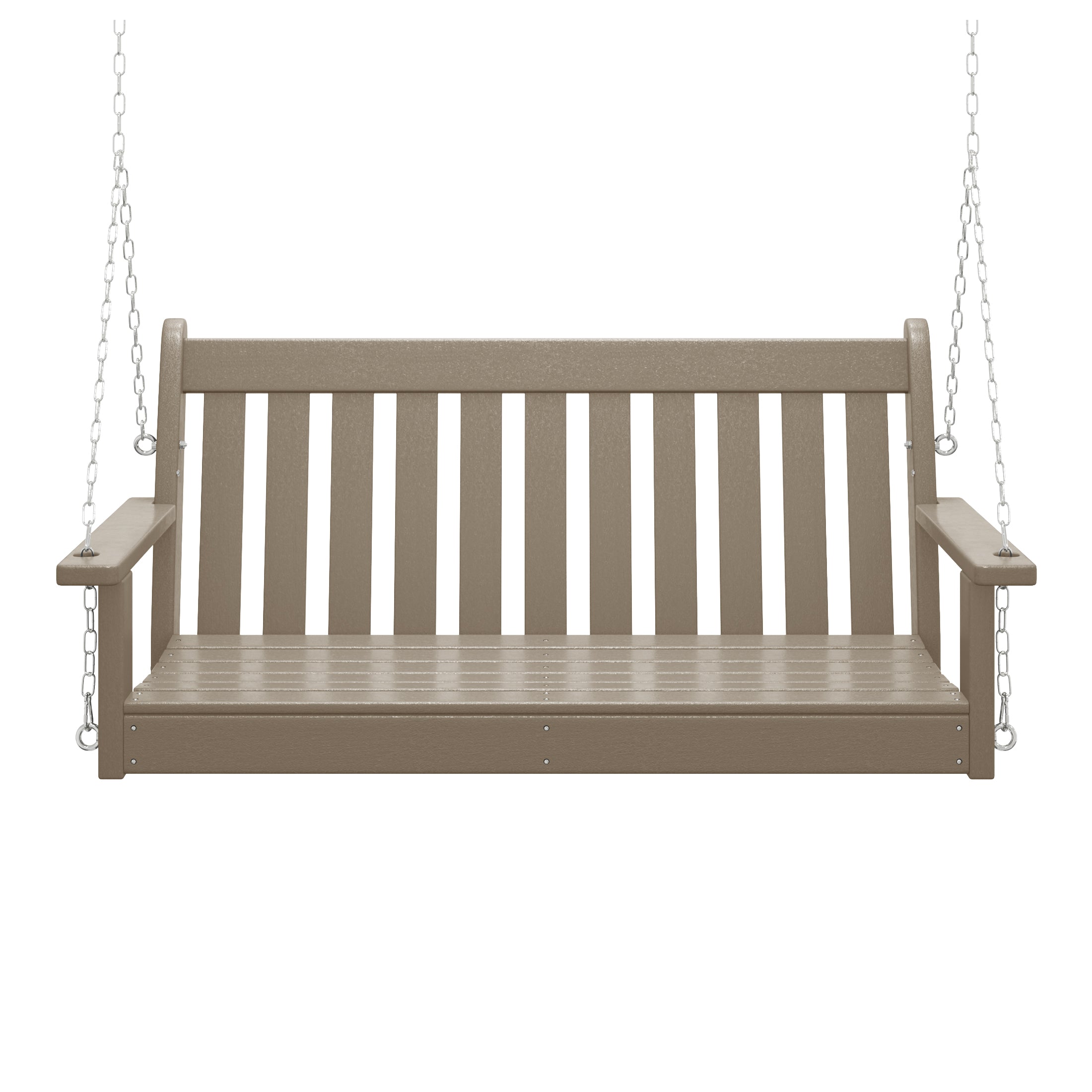 Paradise Outdoor Patio HDPE Hanging Front Porch Swing Bench