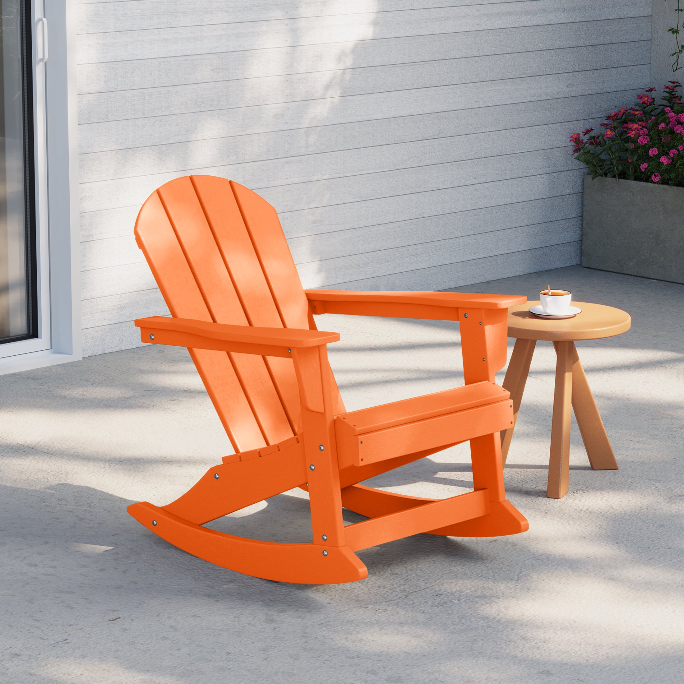 Paradise Westintrends Outdoor / Patio Poly Adirondack rocking chair