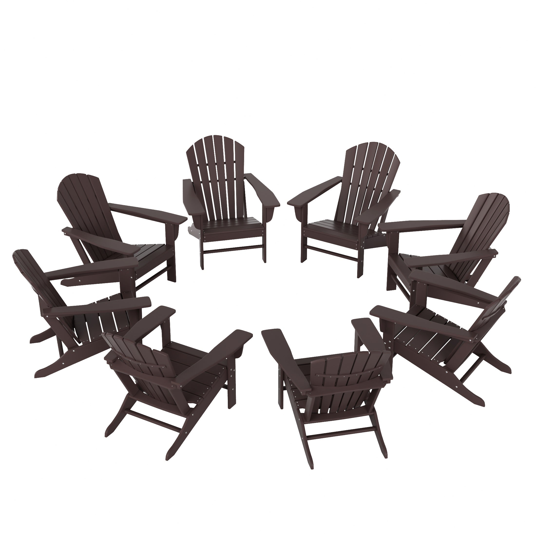 Portside Dylan Outdoor Adirondack Chair (Set of 8)