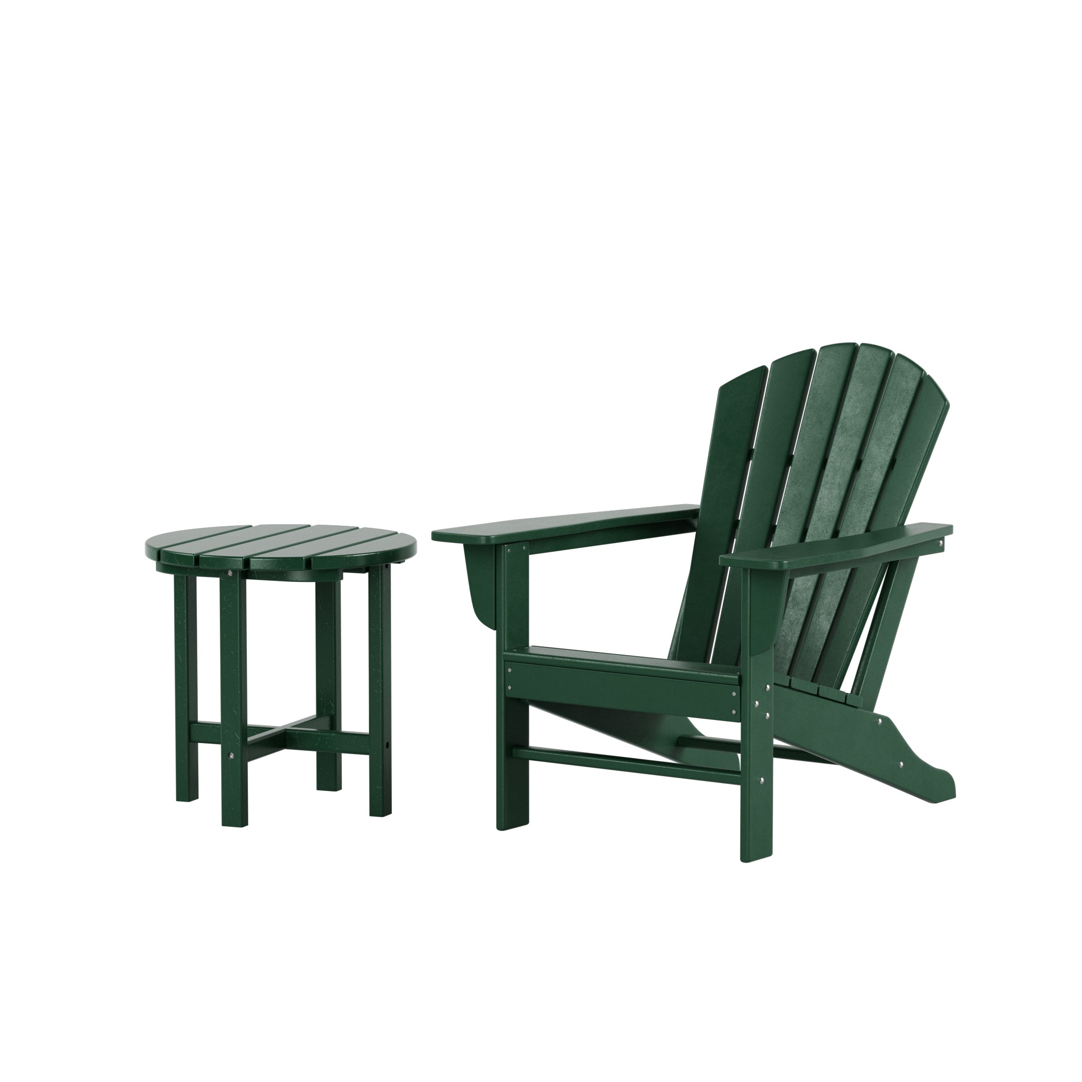 Portside Dylan Outdoor Adirondack Chair with Side Table Set