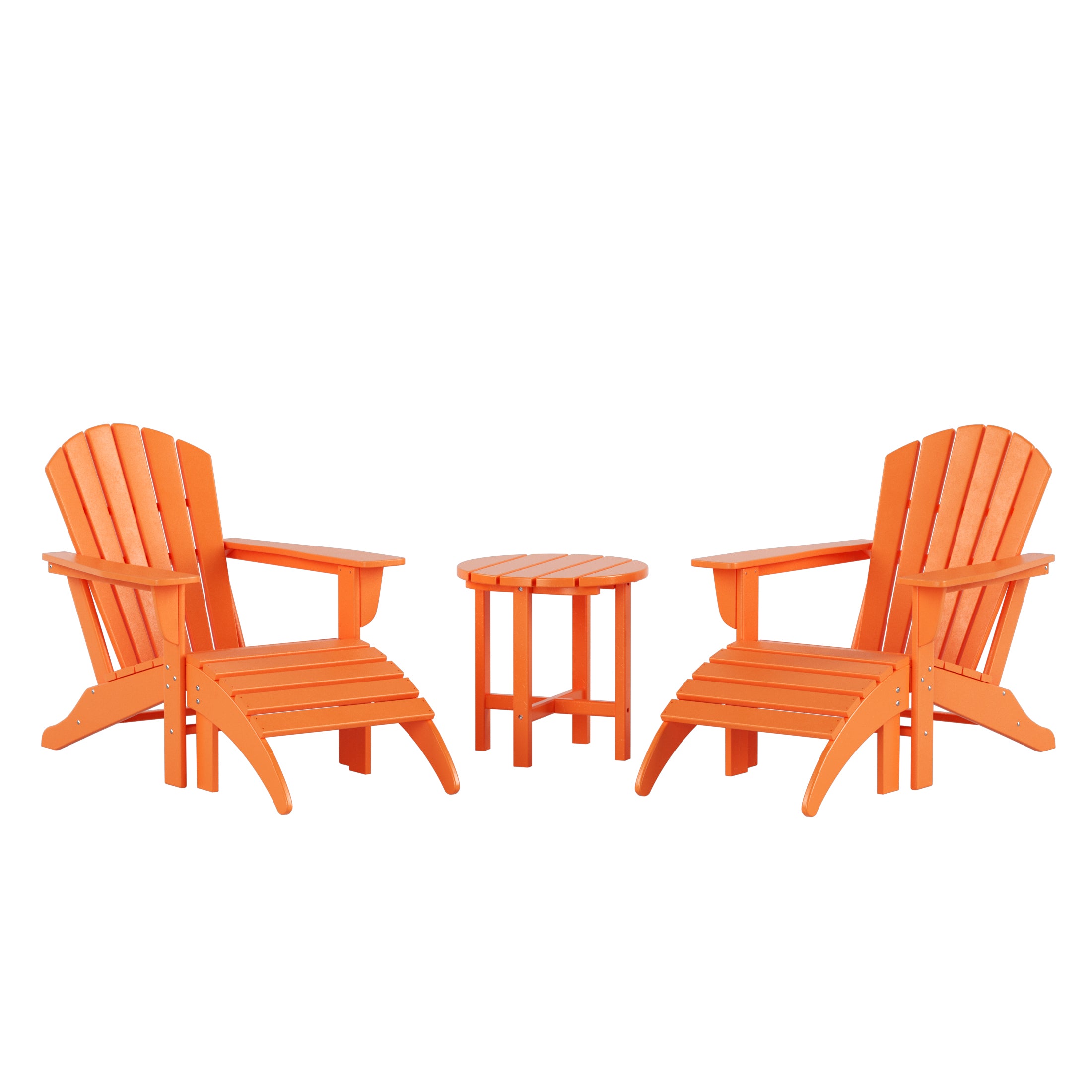 Portside Outdoor Adirondack Chair With Ottoman And Side Table 5-Piece Set