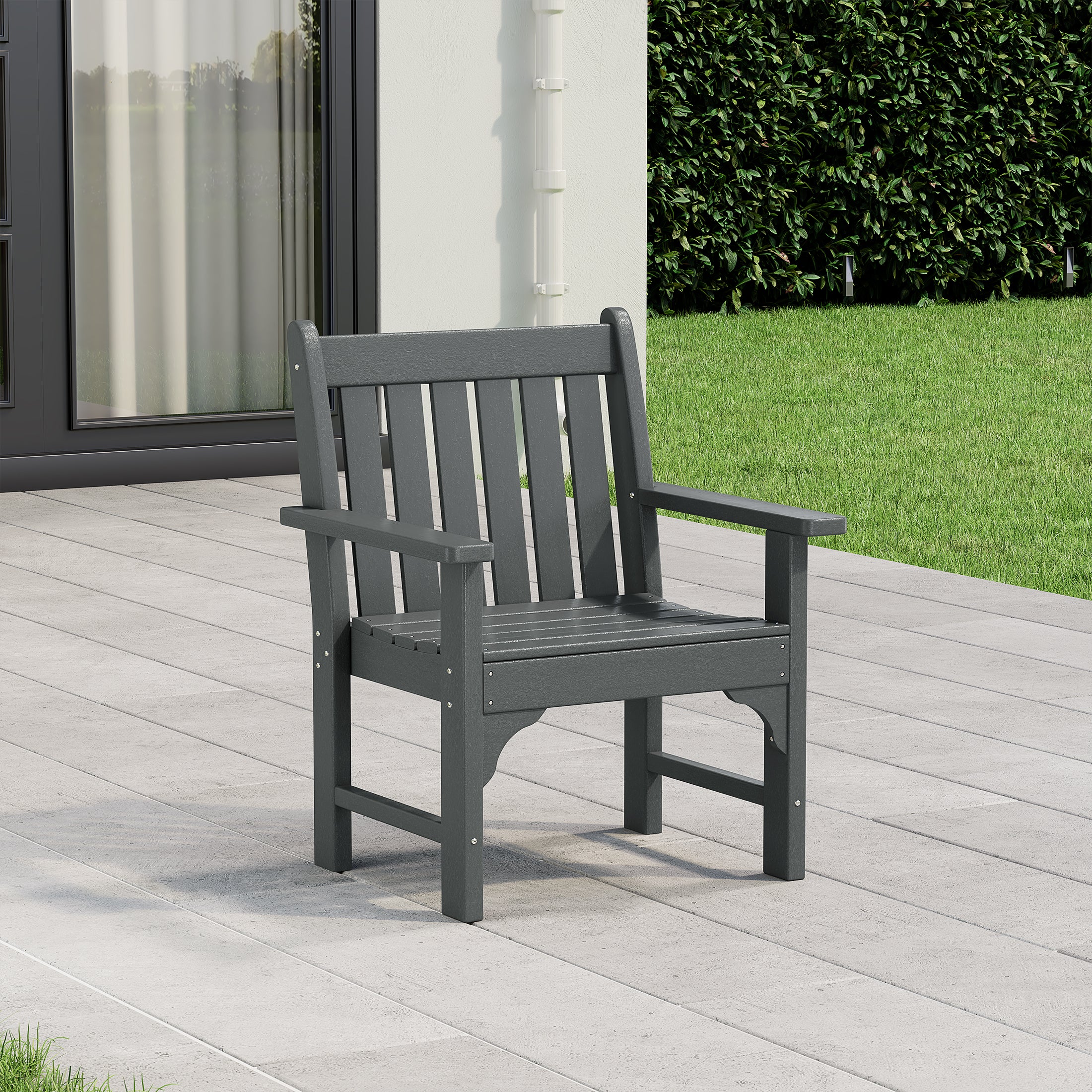 Paradise Outdoor Patio HDPE Garden Dining Arm Chair