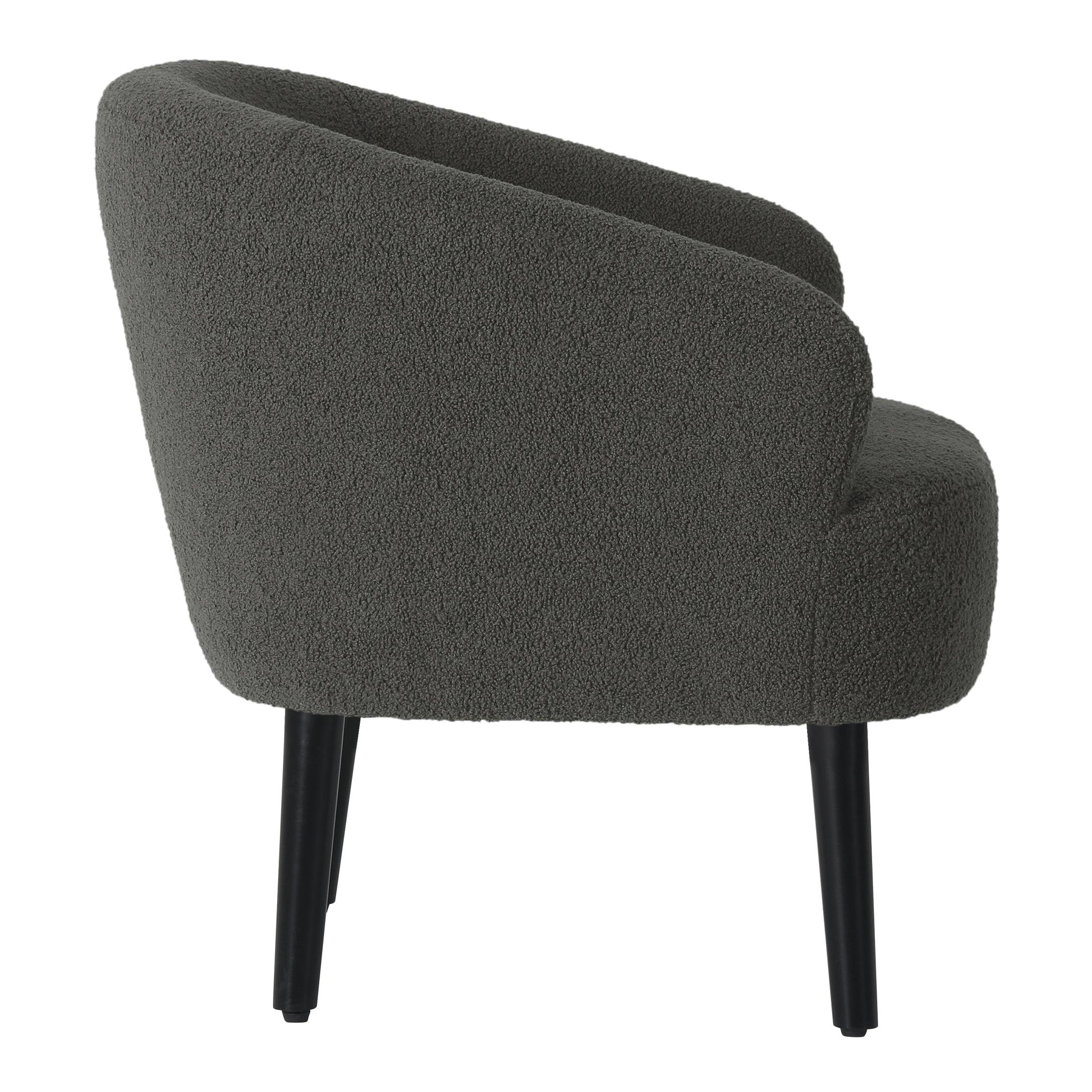 Celine 29" Wide Mid Century Modern Sherpa Barrel Accent Chair - Costaelm