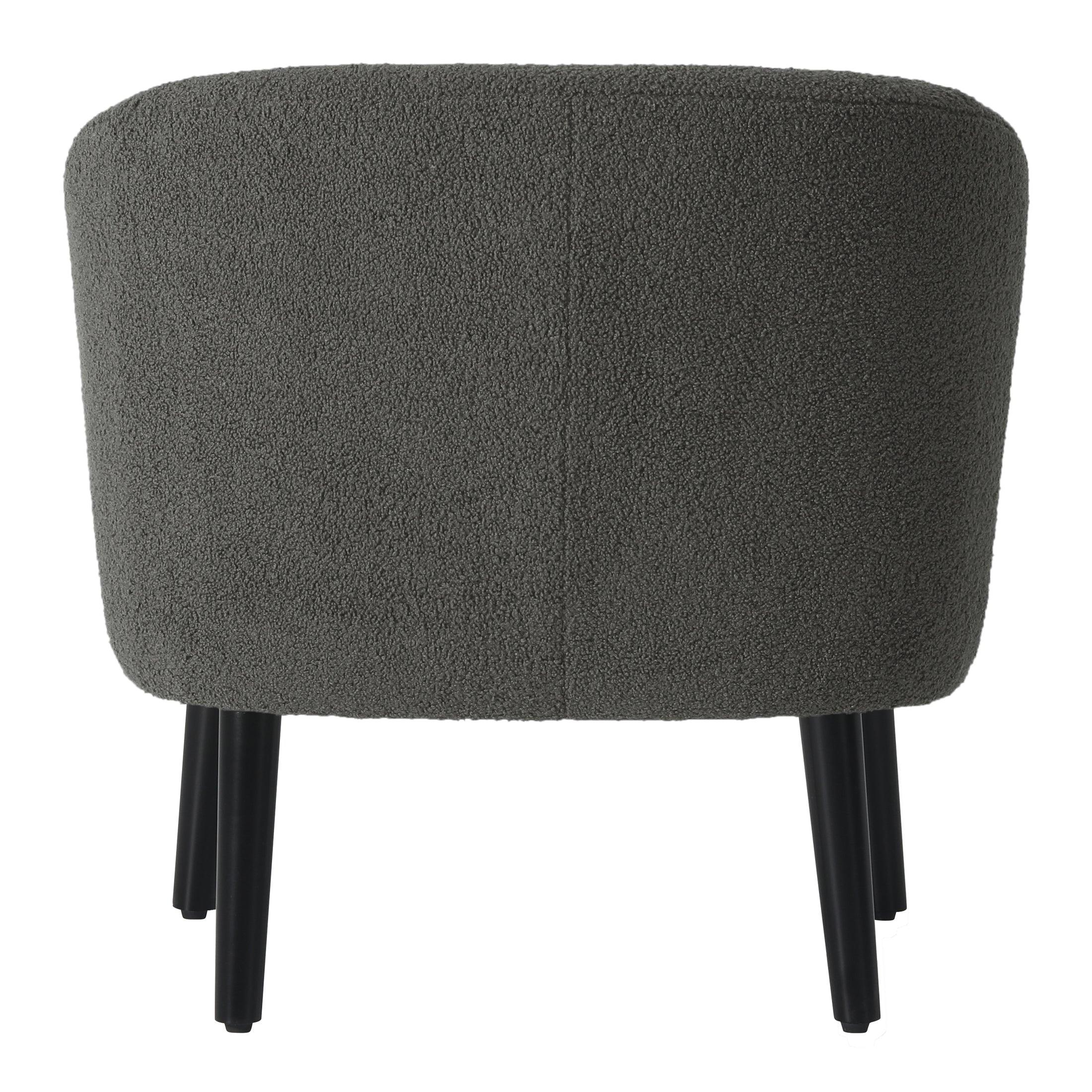 Celine 29" Wide Mid Century Modern Sherpa Barrel Accent Chair - Costaelm