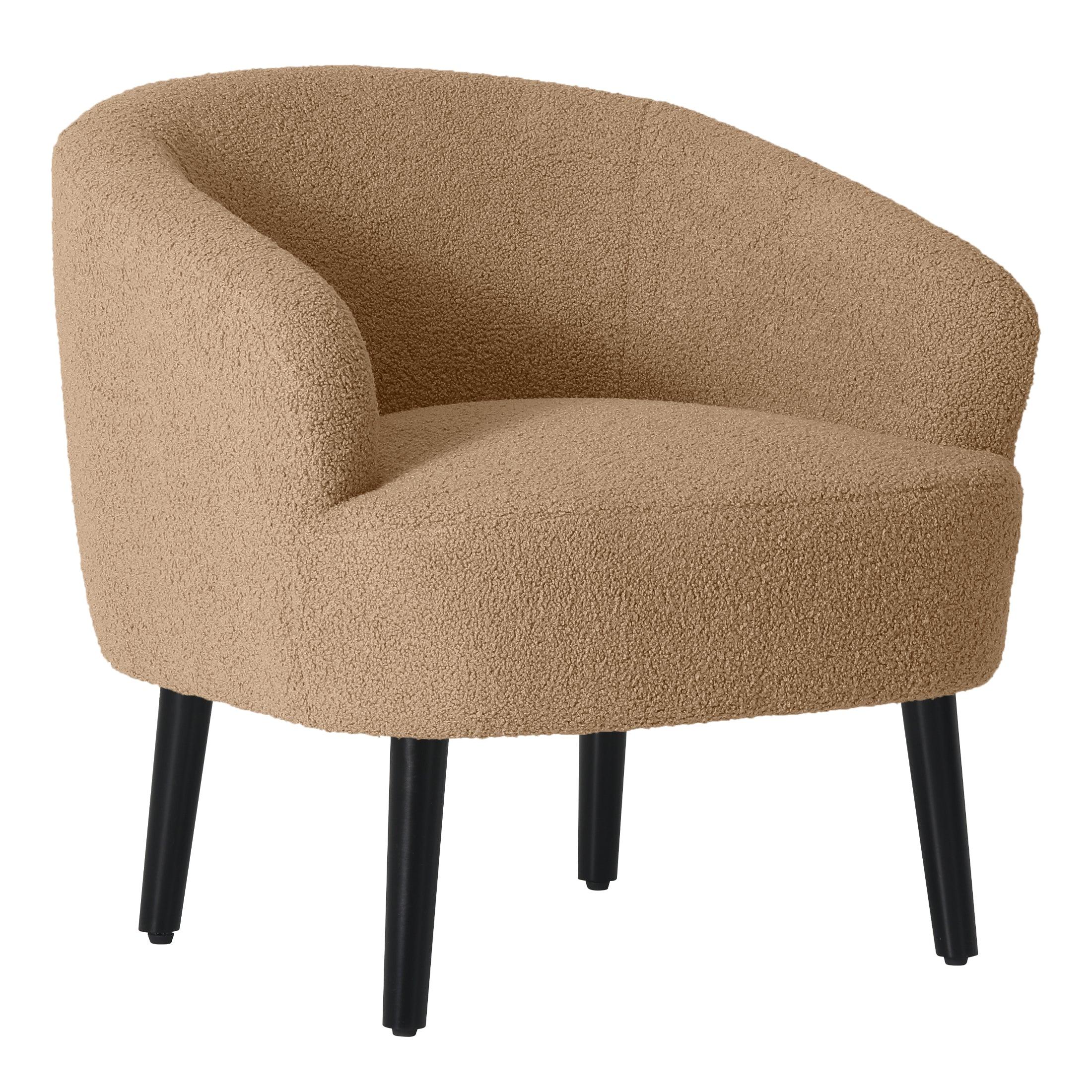 Celine 29" Wide Mid Century Modern Sherpa Barrel Accent Chair - Costaelm