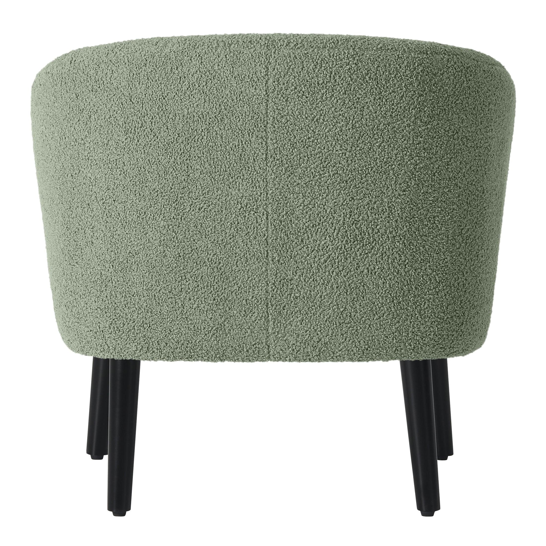 Celine 29" Wide Mid Century Modern Sherpa Barrel Accent Chair - Costaelm