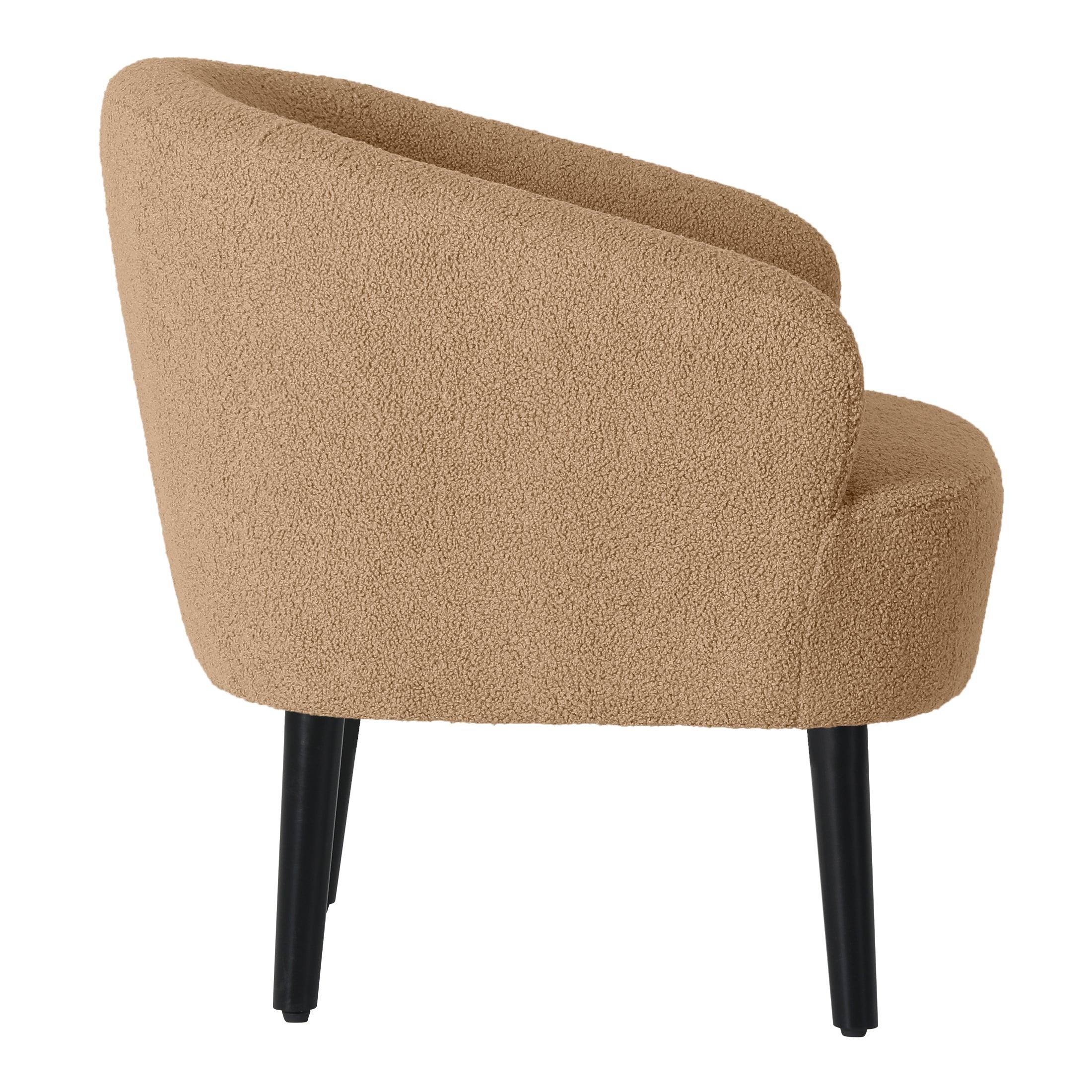 Celine 29" Wide Mid Century Modern Sherpa Barrel Accent Chair - Costaelm