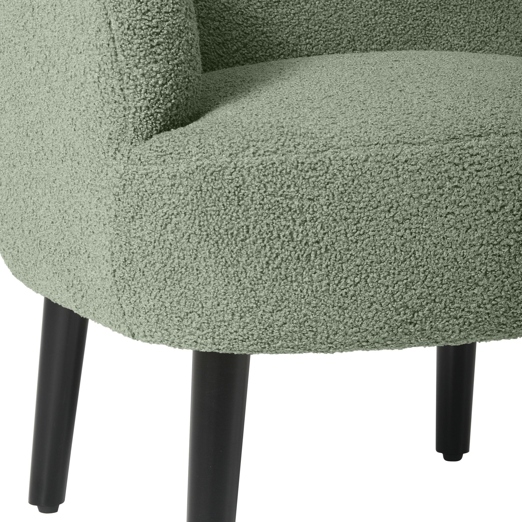 Celine 29" Wide Mid Century Modern Sherpa Barrel Accent Chair - Costaelm