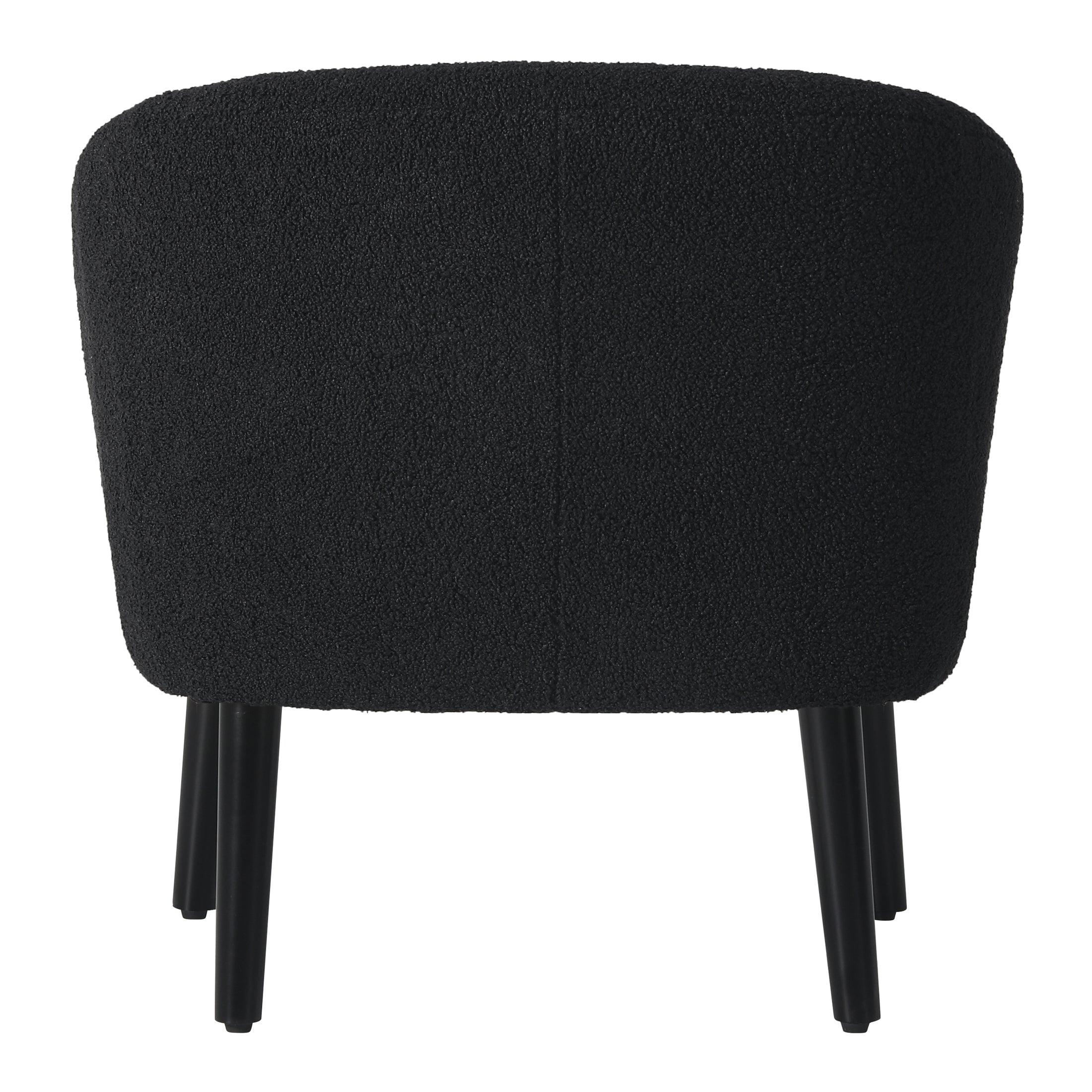 Celine 29" Wide Mid Century Modern Sherpa Barrel Accent Chair - Costaelm