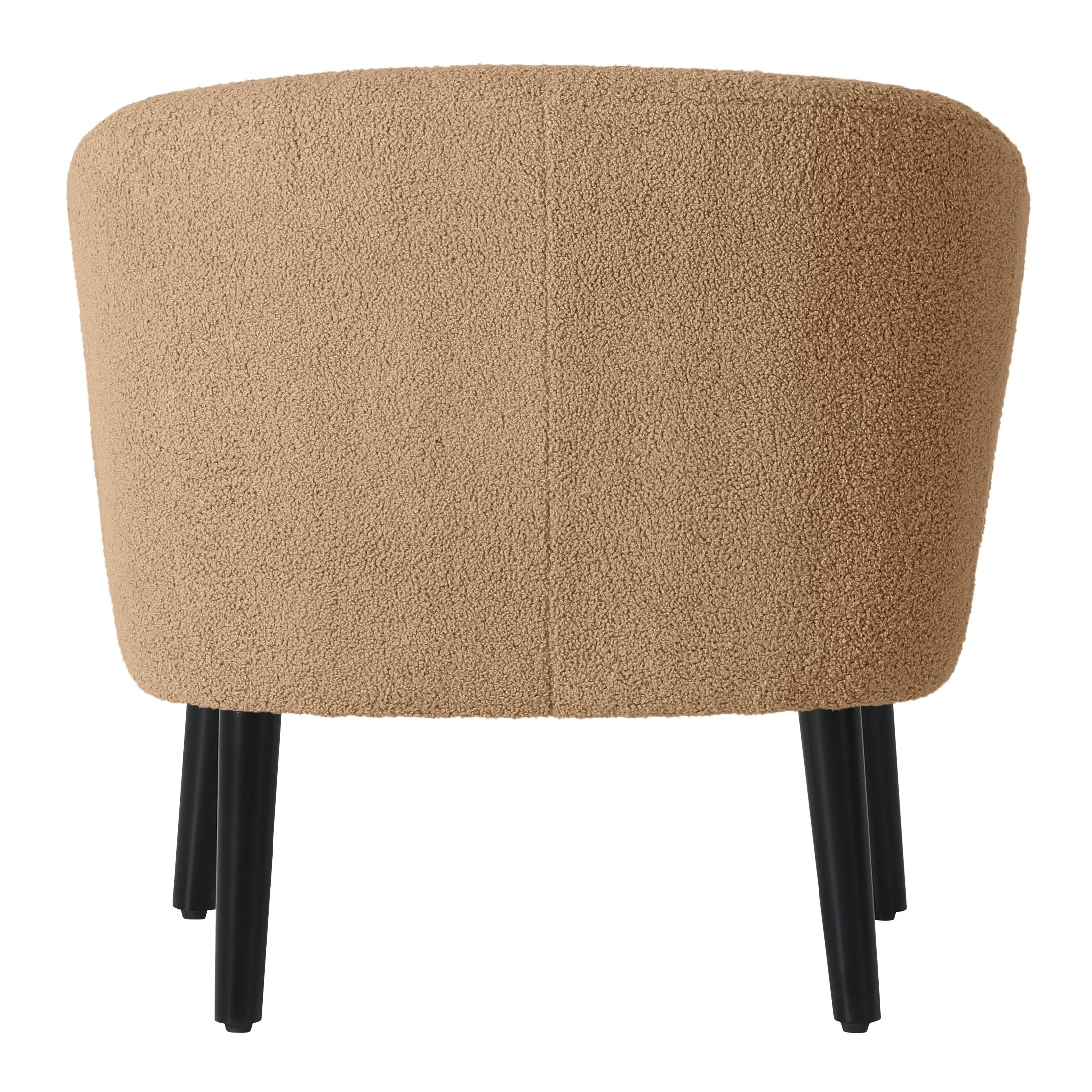 Celine 29" Wide Mid Century Modern Sherpa Barrel Accent Chair - Costaelm