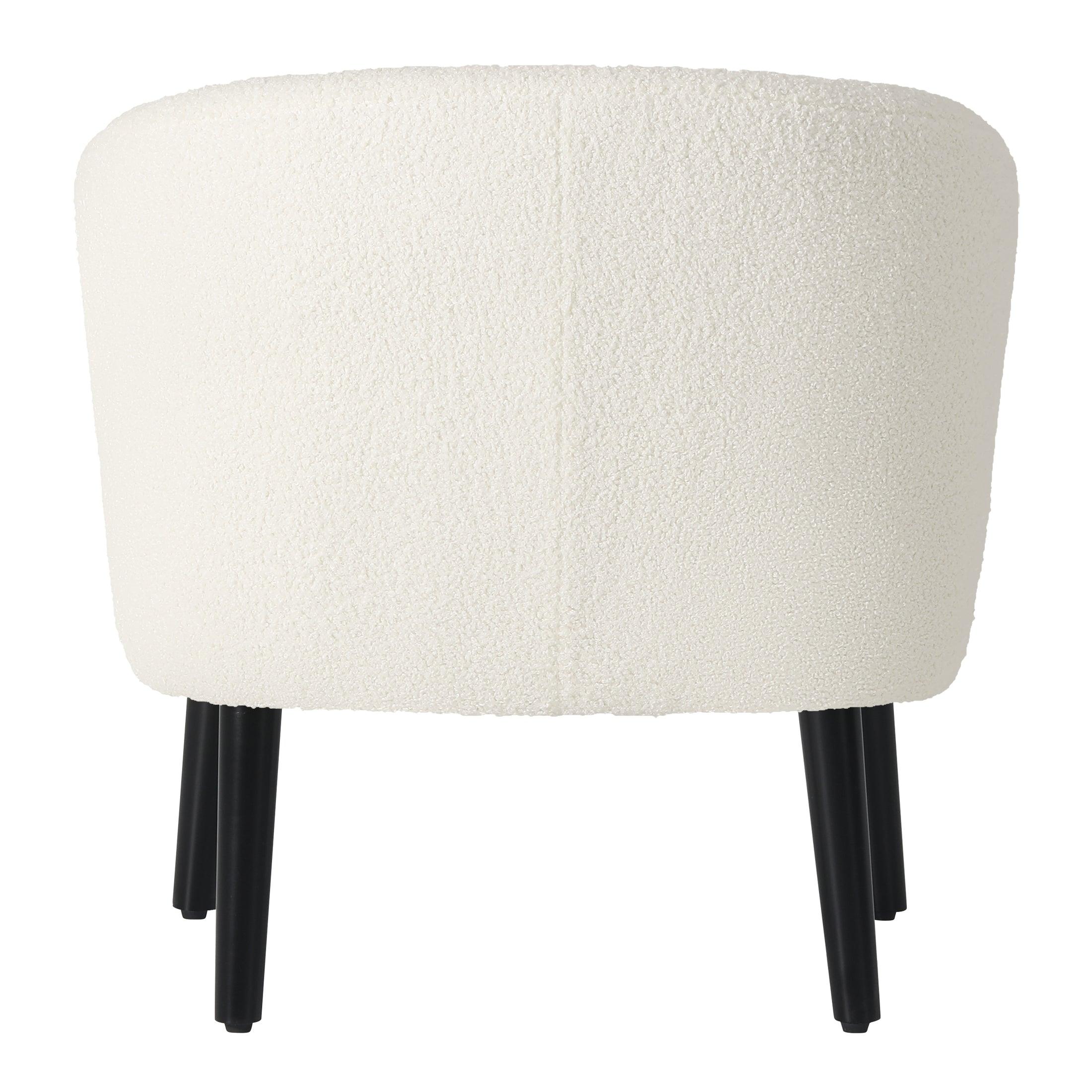 Celine 29" Wide Mid Century Modern Sherpa Barrel Accent Chair - Costaelm