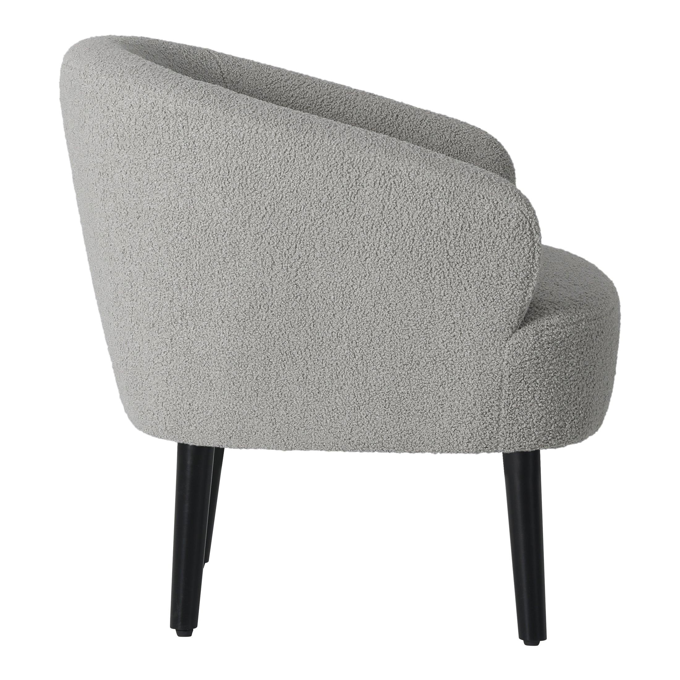 Celine 29" Wide Mid Century Modern Sherpa Barrel Accent Chair - Costaelm