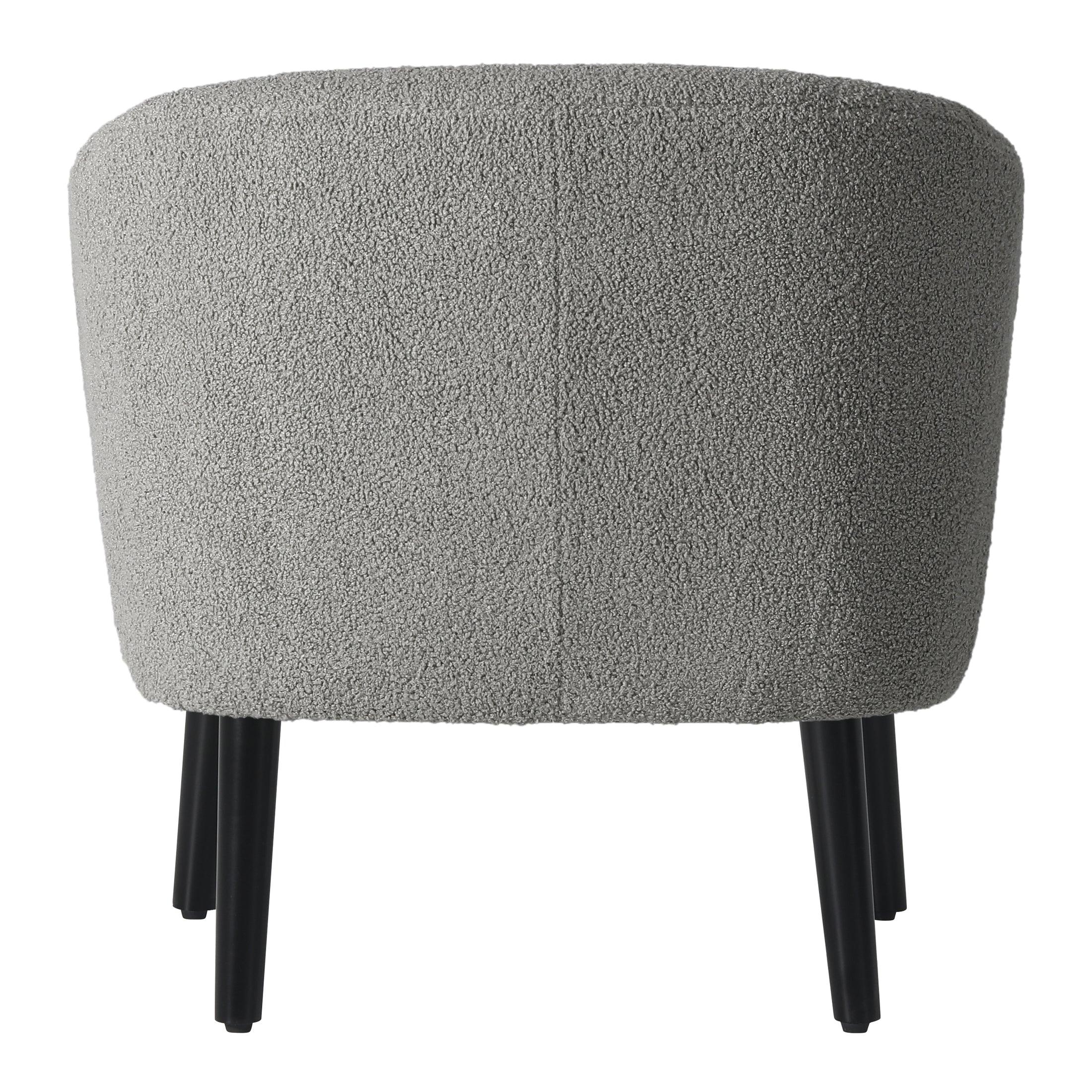 Celine 29" Wide Mid Century Modern Sherpa Barrel Accent Chair - Costaelm