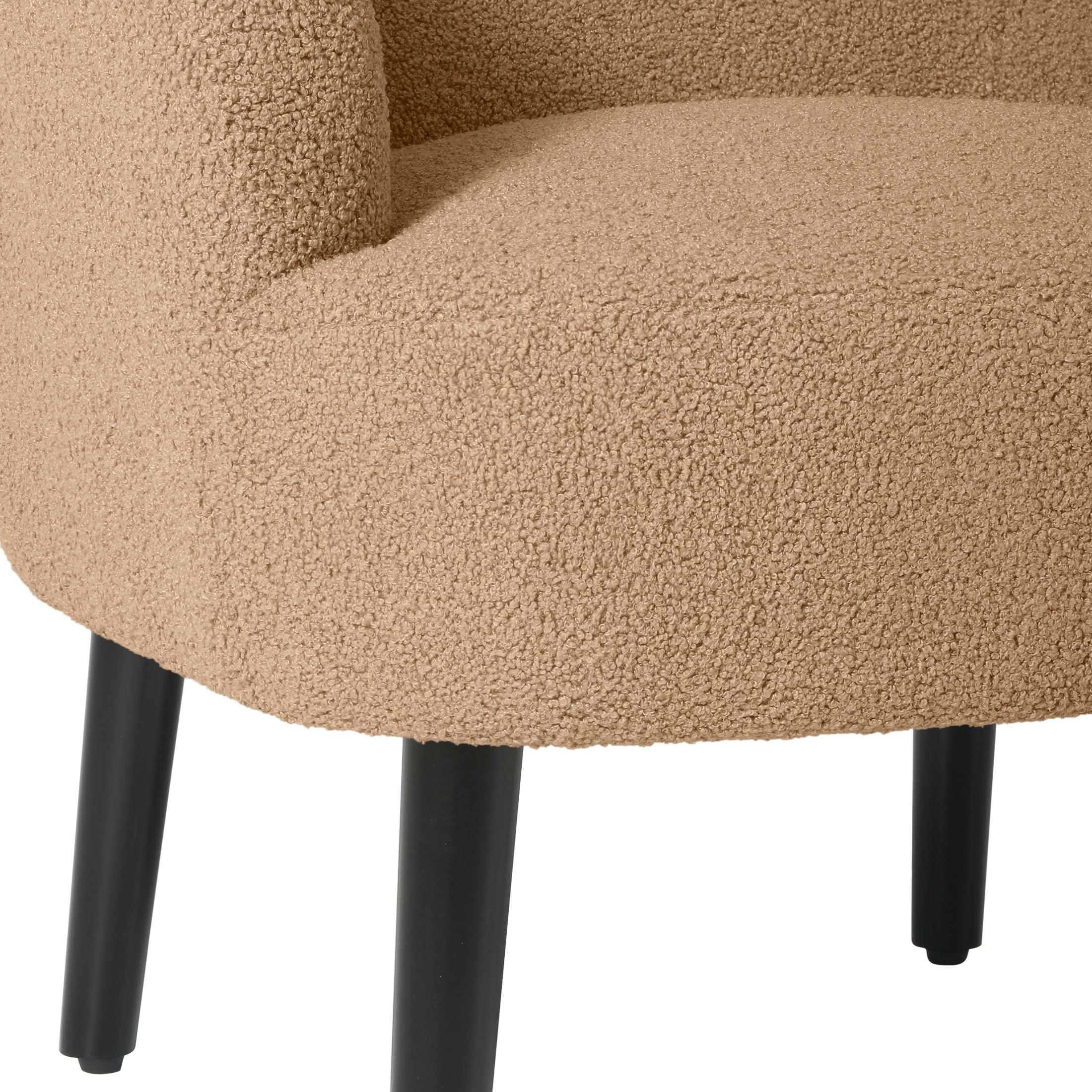 Celine 29" Wide Mid Century Modern Sherpa Barrel Accent Chair - Costaelm