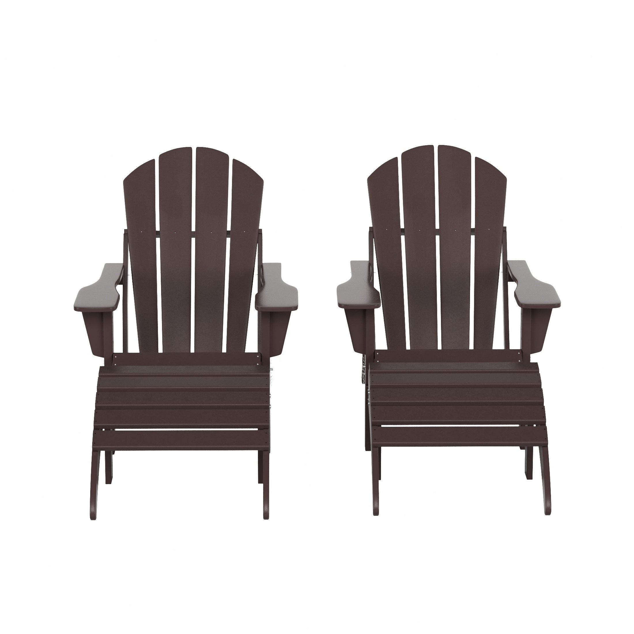 Paradise Westintrends 4-Piece set classic Adirondack chairs with ottoman (2 seater)