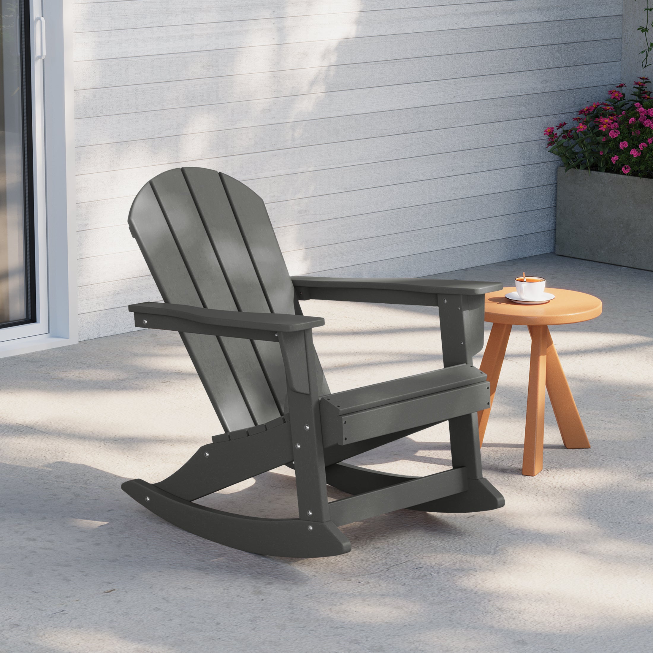 Paradise Westintrends Outdoor / Patio Poly Adirondack rocking chair