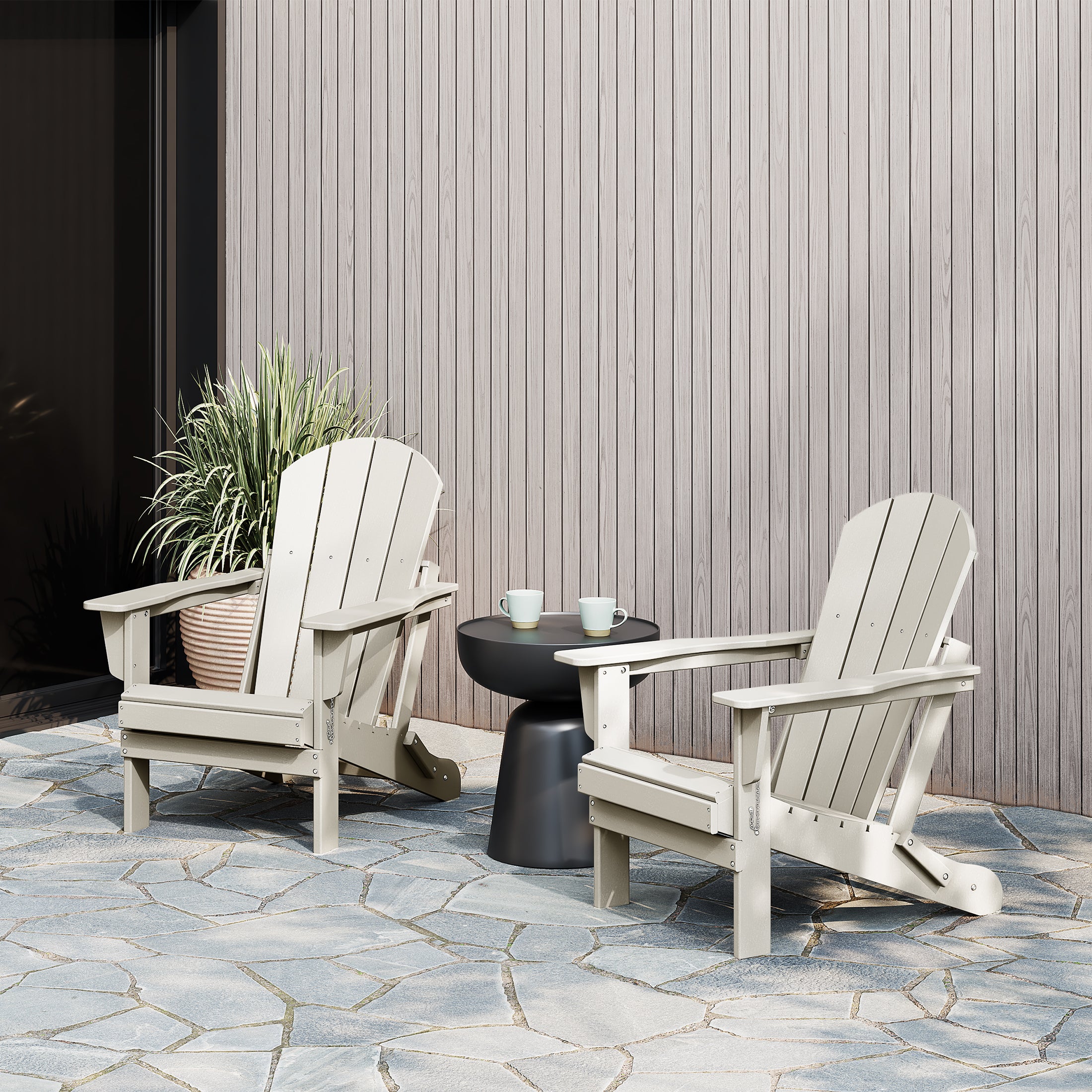 Paradise Classic Folding Adirondack Chair (Set of 2)