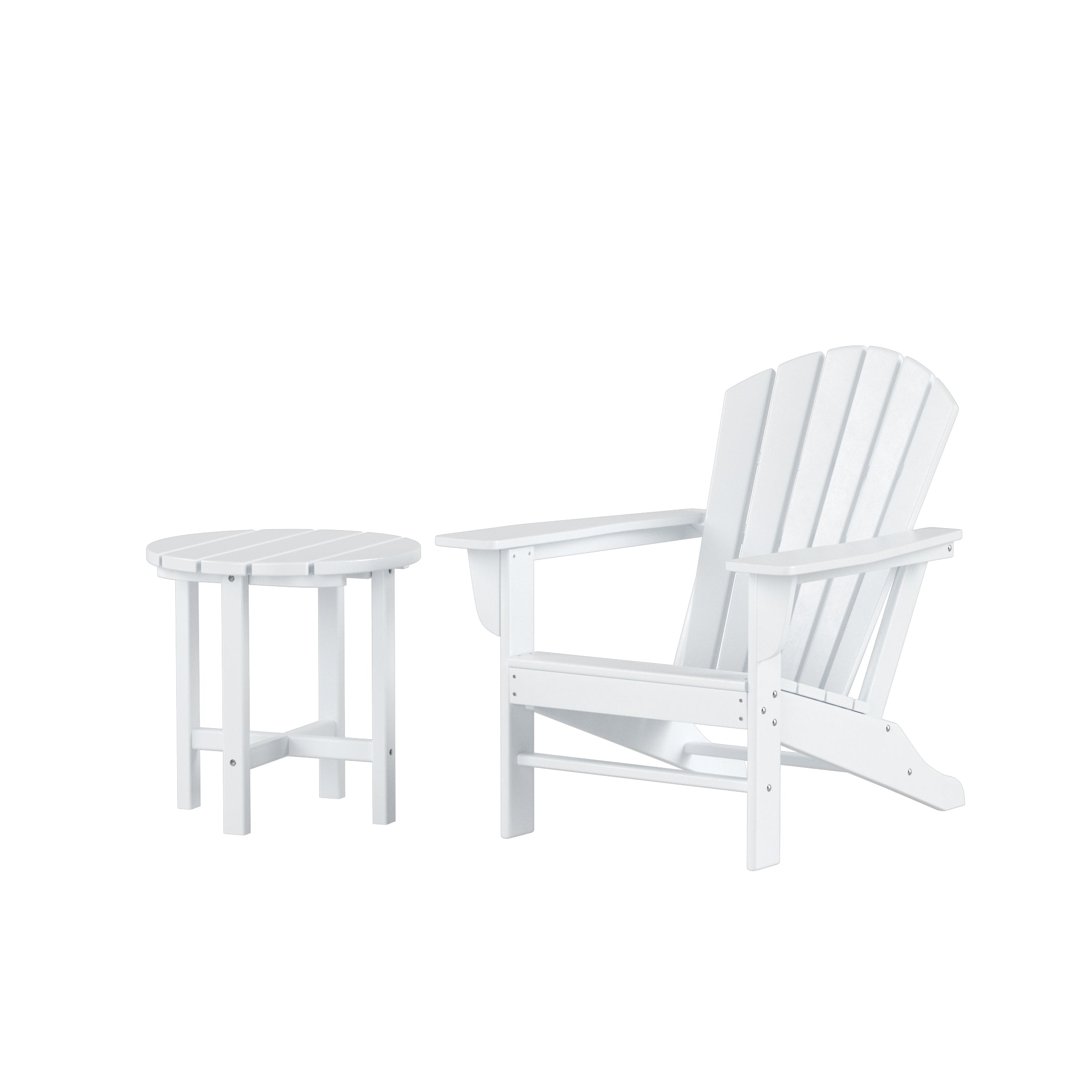 Portside Dylan Outdoor Adirondack Chair with Side Table Set